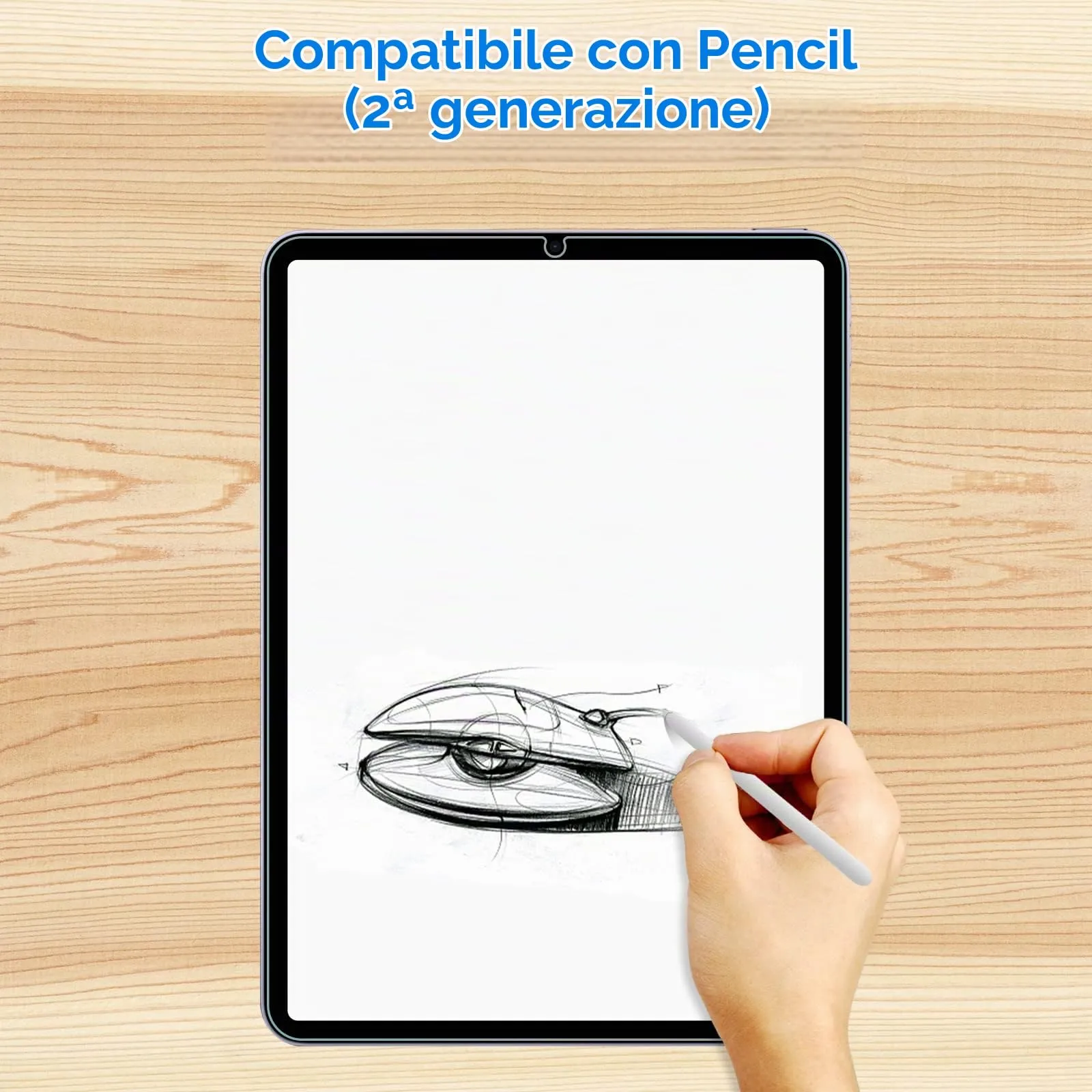 JETech Pellicola Protettiva in Vetro Temperato per iPad Air 5ª Gen 10,9" (2022), 2 Pezzi - immagine 4