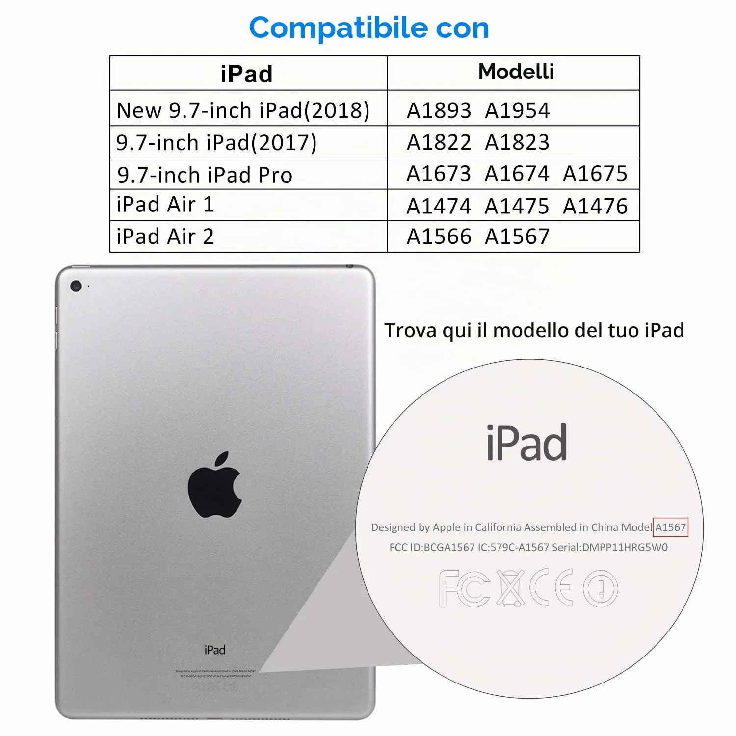 JETech Pellicola Protettiva in Vetro Temperato per iPad 6/5, Air 1/2, Pro 9.7 (2 Pezzi) - immagine 2