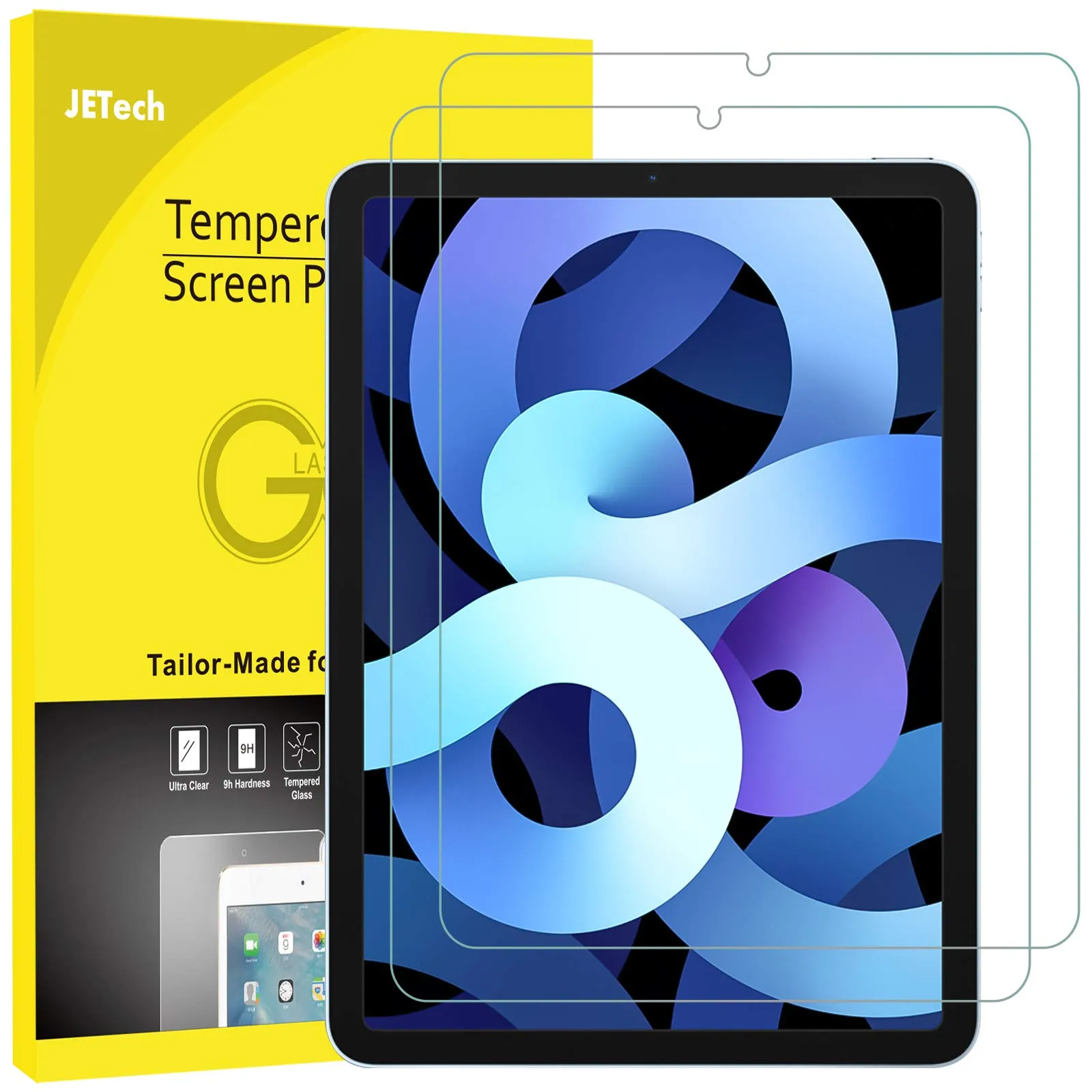 JETech Pellicola Protettiva per iPad Air 5/4, 2 Pezzi - immagine 1