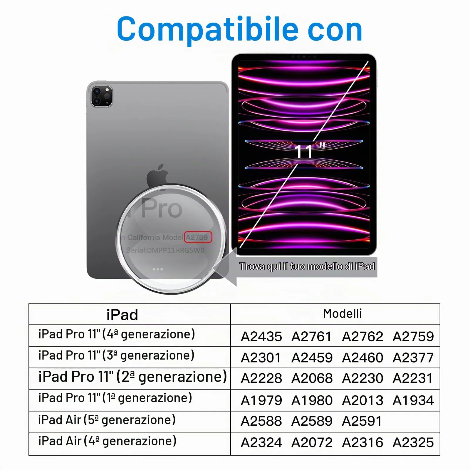 JETech Pellicola Protettiva in Vetro Temperato per iPad Pro 11" e iPad Air 5/4 10,9", 2 Pezzi - immagine 2