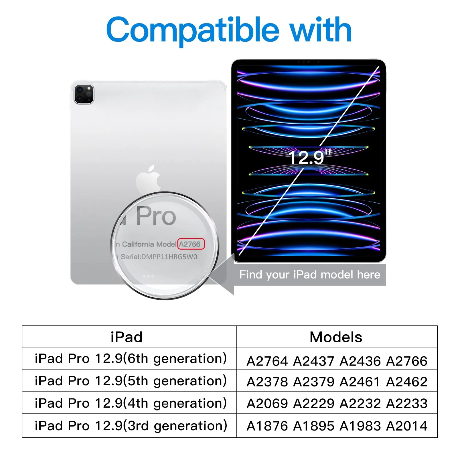 JETech Pellicola Protettiva in Vetro Temperato per iPad Pro 12,9" (6/5/4/3), 2 Pezzi - immagine 2