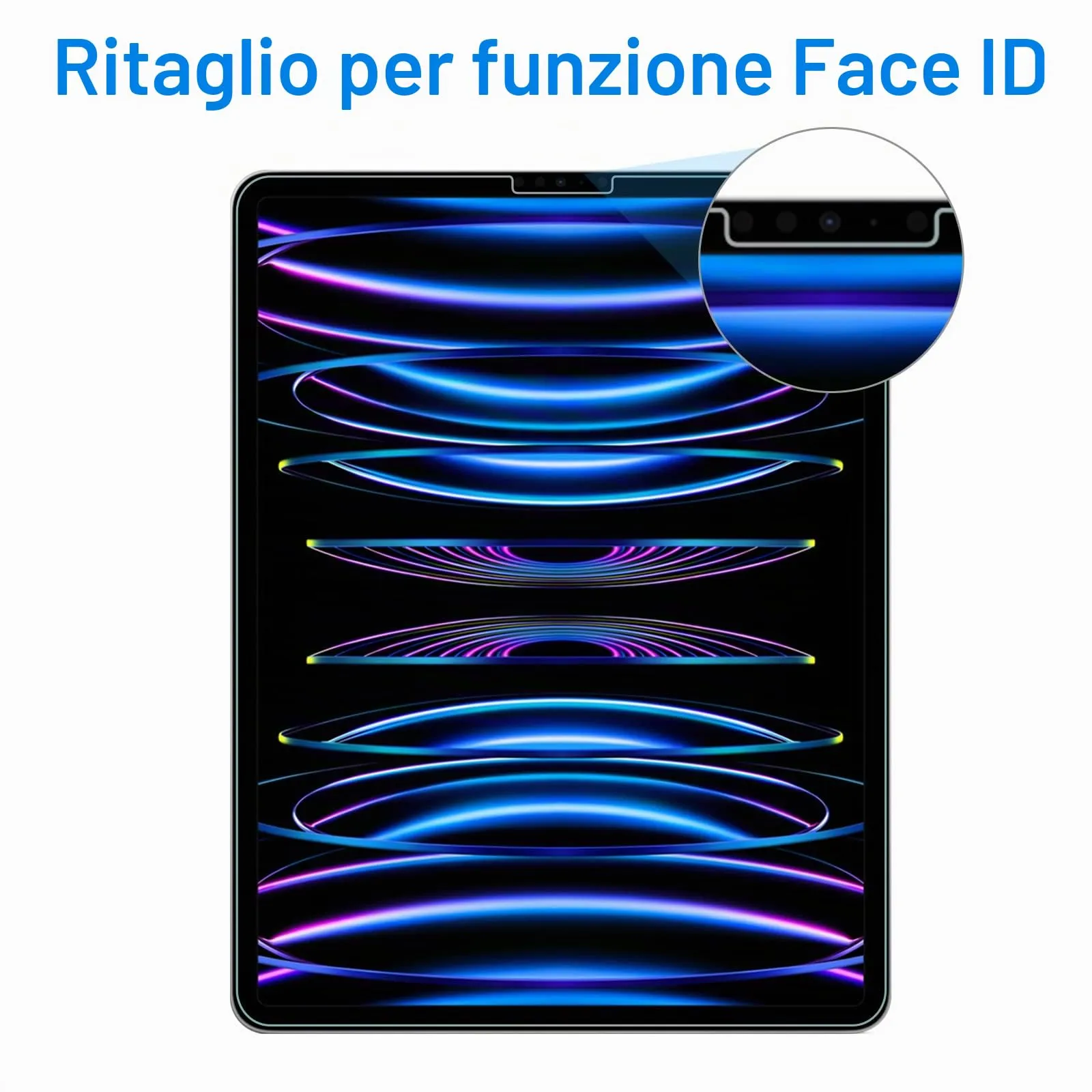 JETech Pellicola Protettiva in Vetro Temperato per iPad Pro 12,9" (6/5/4/3), 2 Pezzi - immagine 3