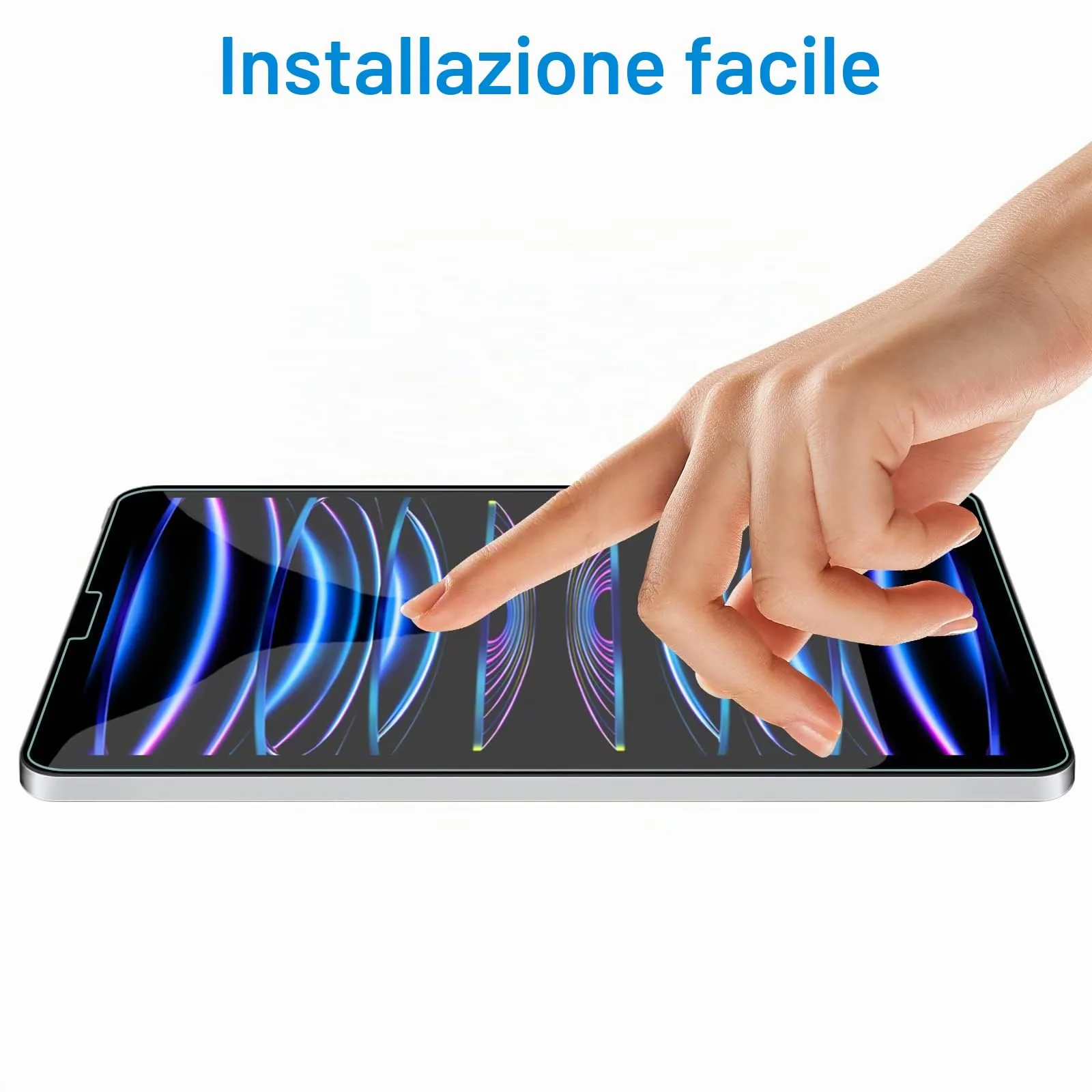 JETech Pellicola Protettiva in Vetro Temperato per iPad Pro 12,9" (6/5/4/3), 2 Pezzi - immagine 5