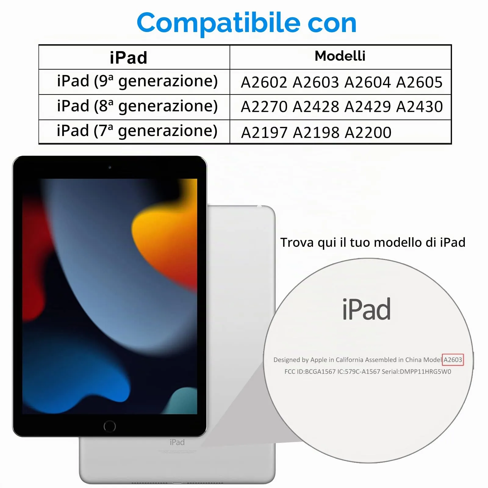 JETech Pellicola Protettiva in Vetro Temperato per iPad 9ª/8ª/7ª Gen 10,2", 2 Pezzi - immagine 2