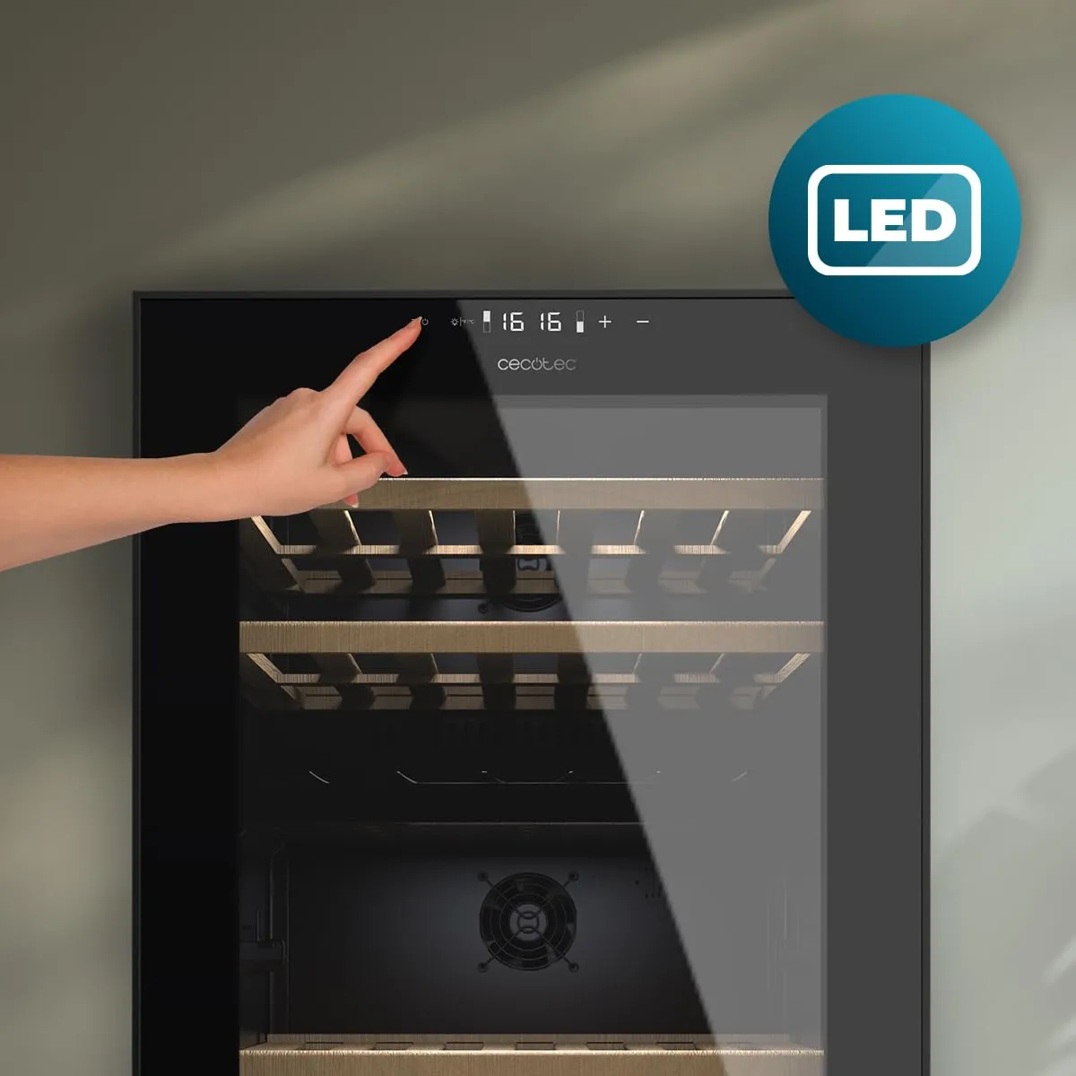 Cecotec Bolero GrandSommelier Duo 52000 Cantina Vini 52 Bottiglie Doppia Zona Temperatura Black - immagine 10