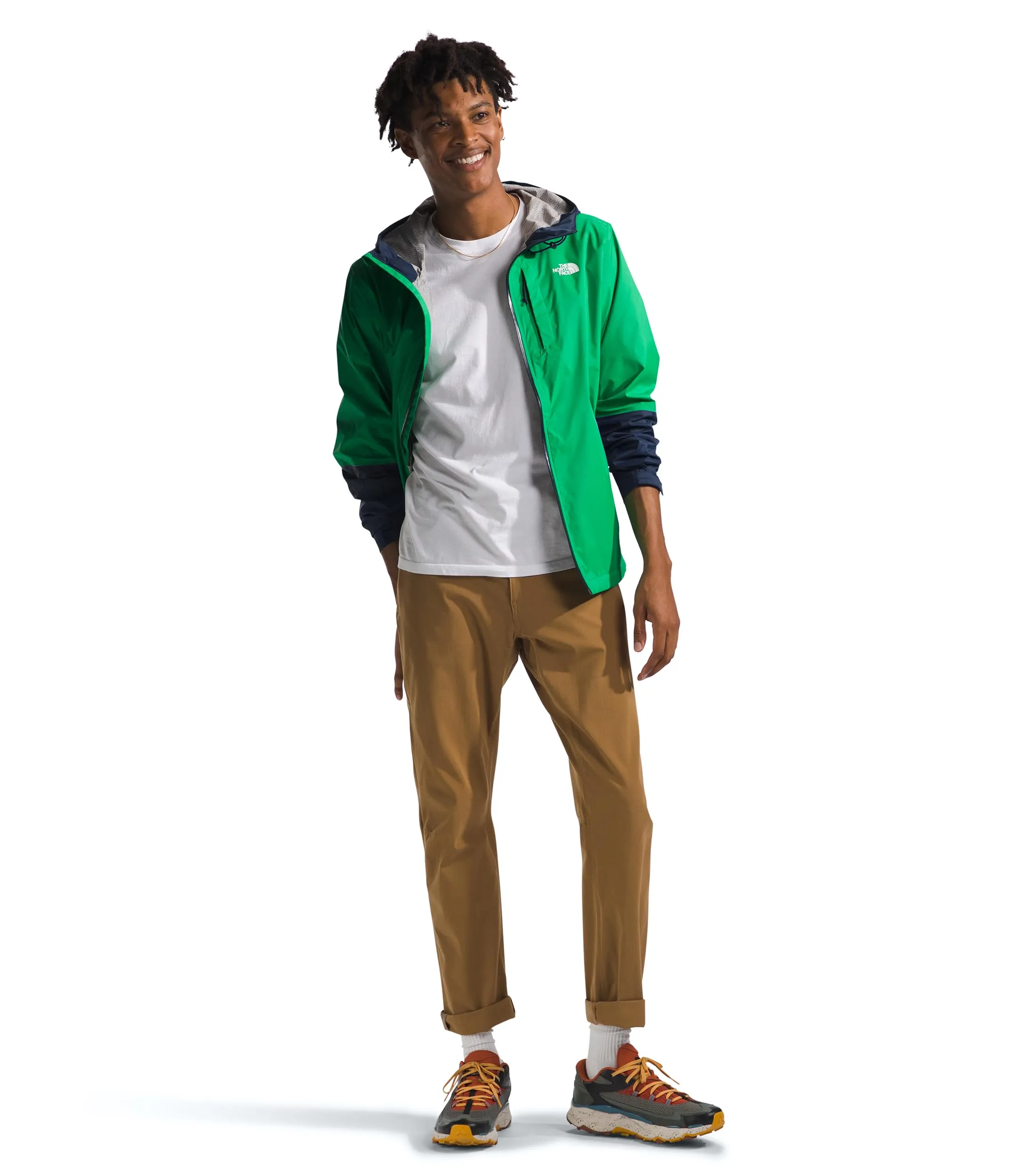 The North Face Giacca da uomo Alta Vista, S, Verde Smeraldo Ottico/Blu Navy - immagine 2