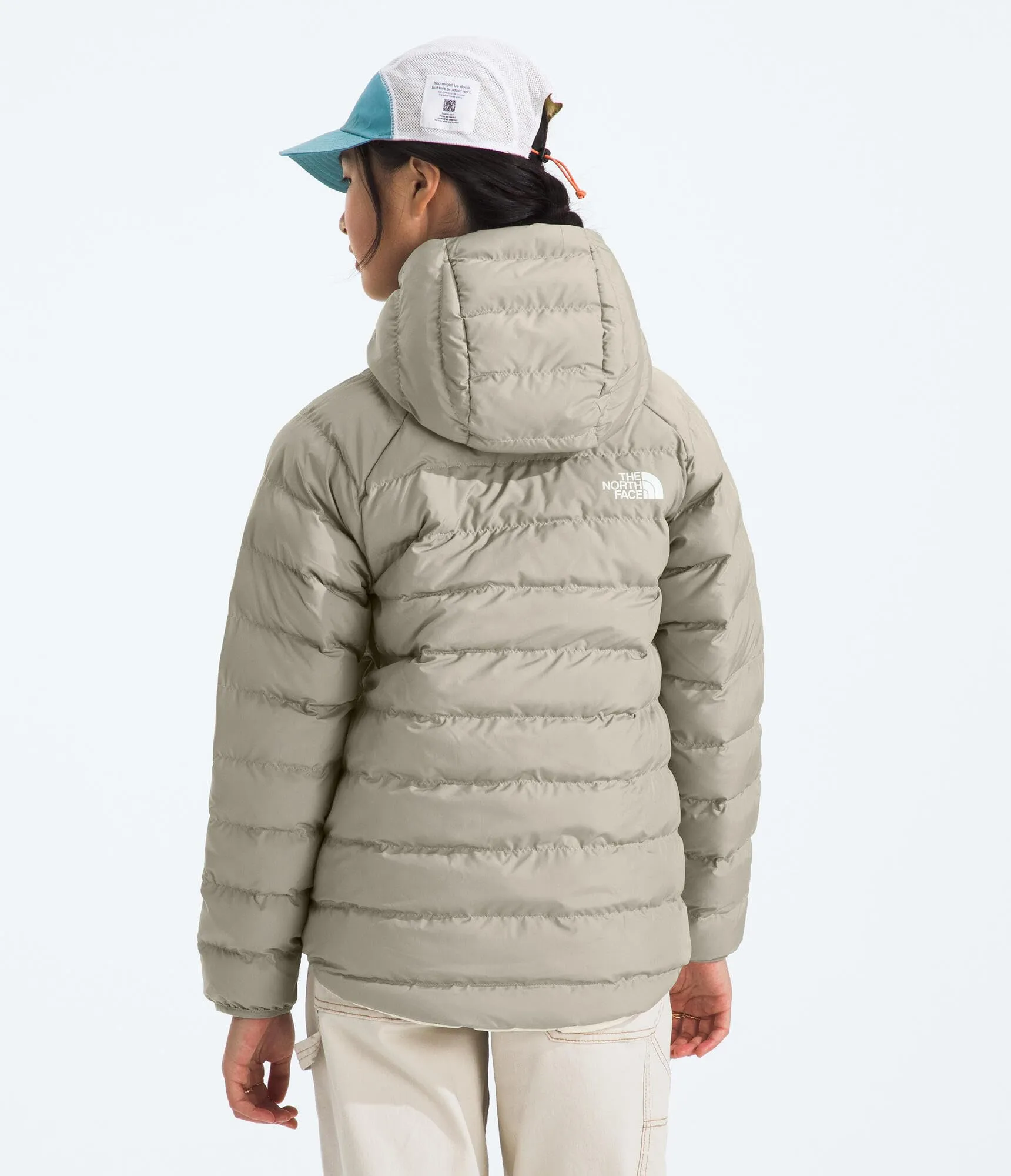 The North Face Perrito Giacca reversibile con cappuccio da ragazza, Grigio argilla, S - immagine 6