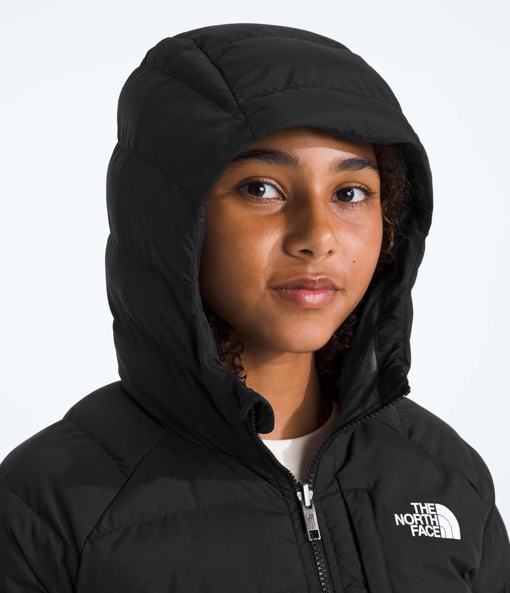 The North Face NF0A88UE Reversible Perrito Hooded Jacket, TNF Black/Smoked Pearl, Size L - immagine 6