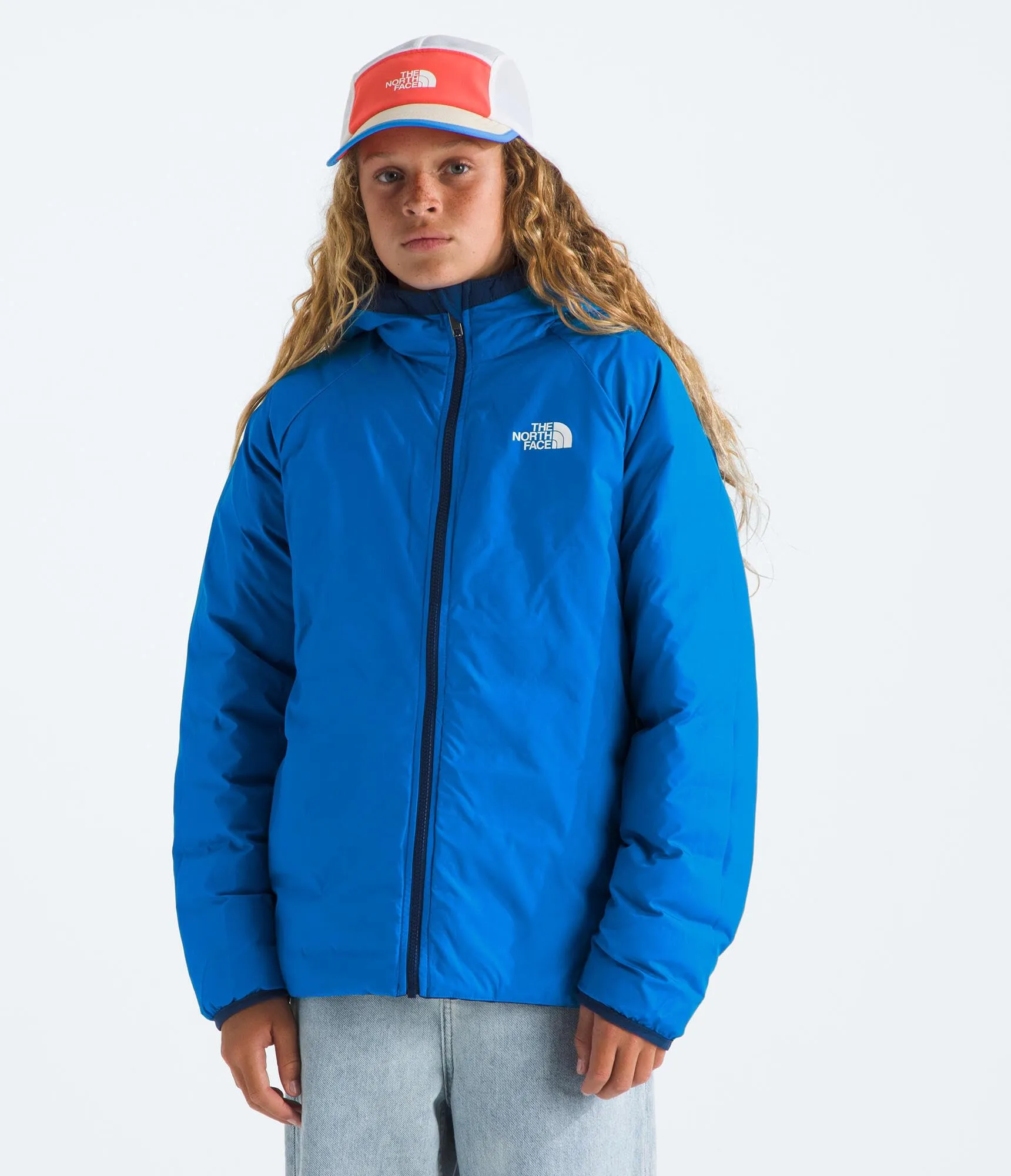 The North Face NF0A88UED1R Reversible Perrito Hooded Jacket Unisex Kids Estate Blue XXL - immagine 3