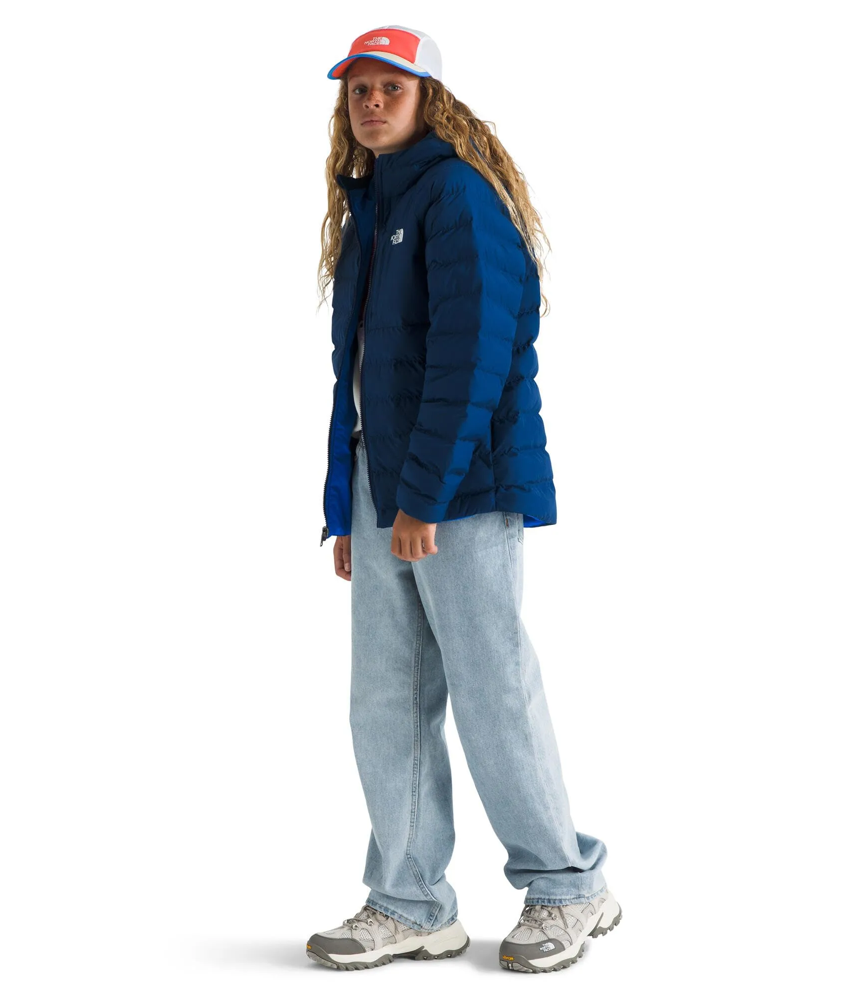 The North Face NF0A88UED1R Reversible Perrito Hooded Jacket Unisex Kids Estate Blue XXL - immagine 5