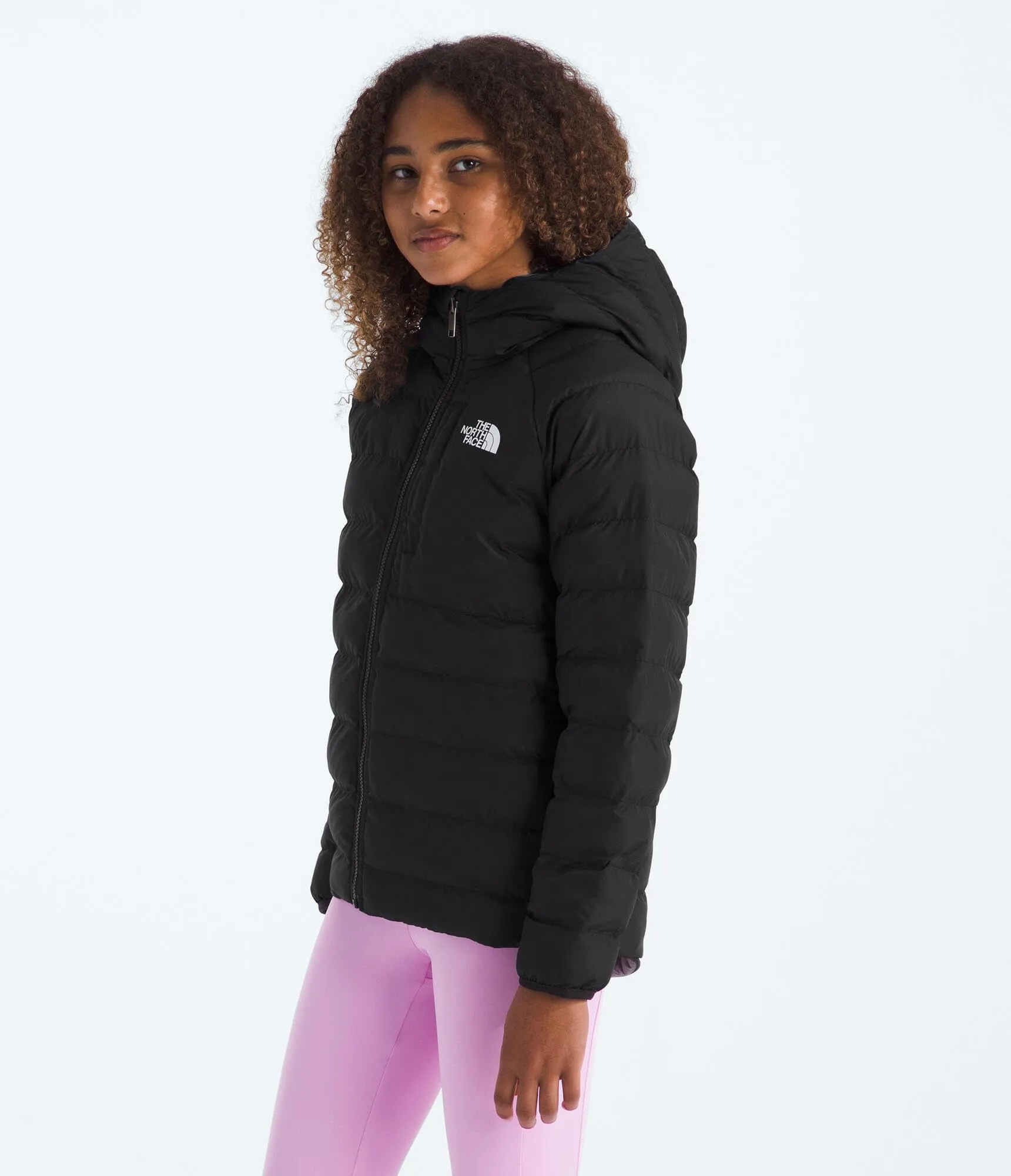 The North Face NF0A88UE Reversible Perrito Hooded Jacket Unisex Kids TNF Black/Smoked Pearl Size M - immagine 2