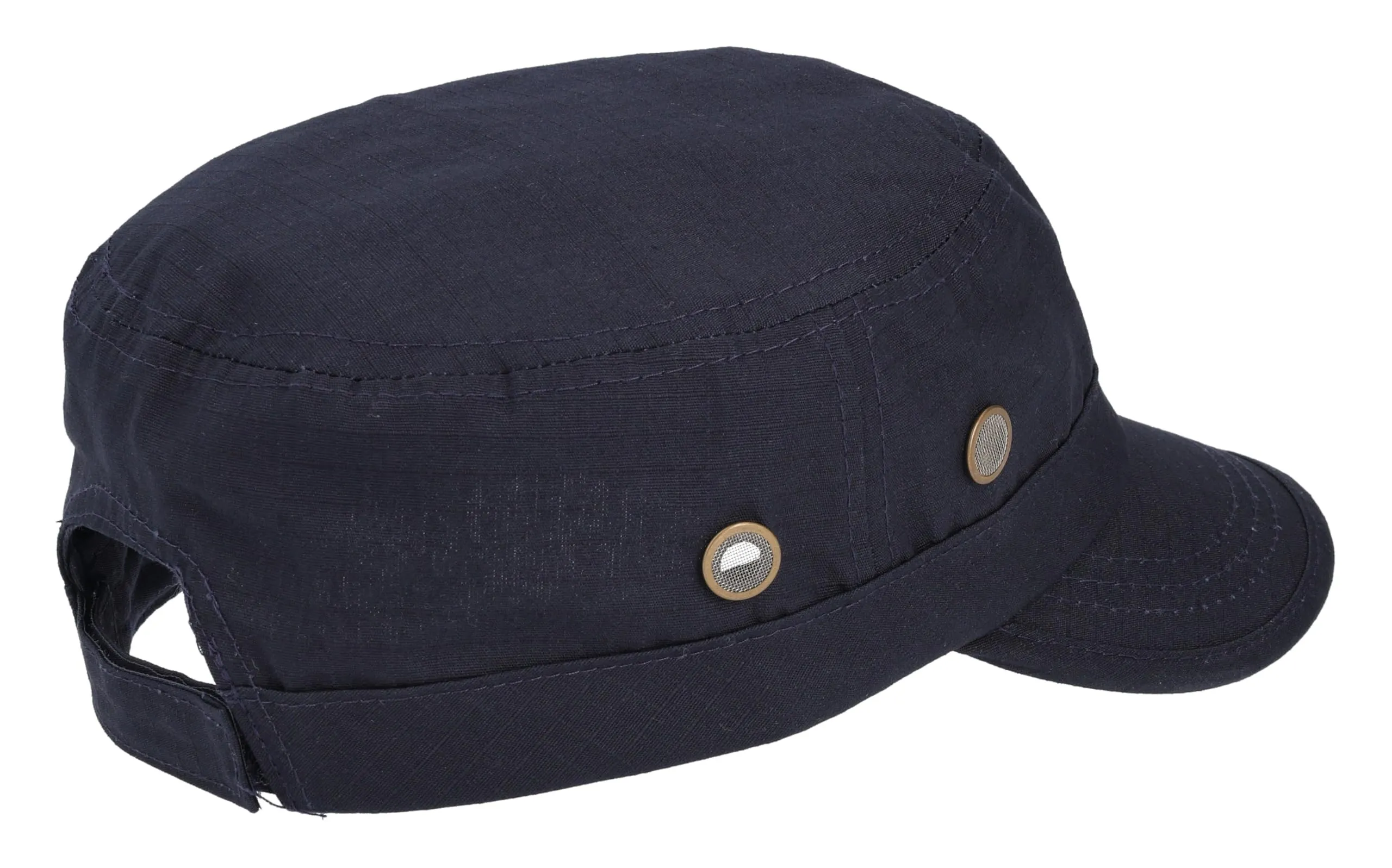 Riki Browns Cappello Militare in Cotone Ripstop, Visiera Regolabile, Blu, Taglia Unica - immagine 3