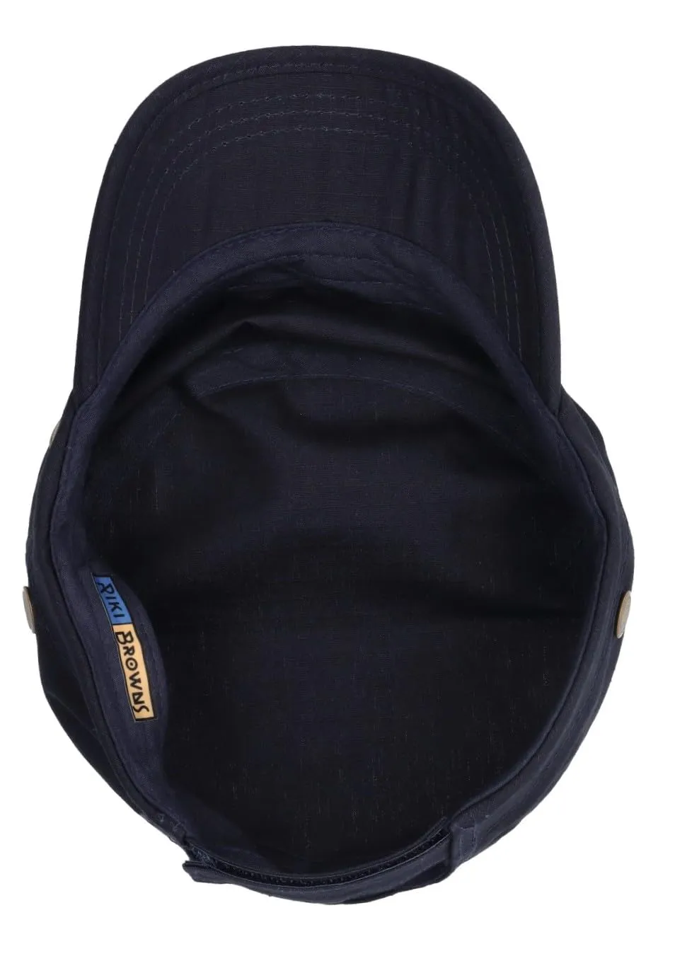 Riki Browns Cappello Militare in Cotone Ripstop, Visiera Regolabile, Blu, Taglia Unica - immagine 5
