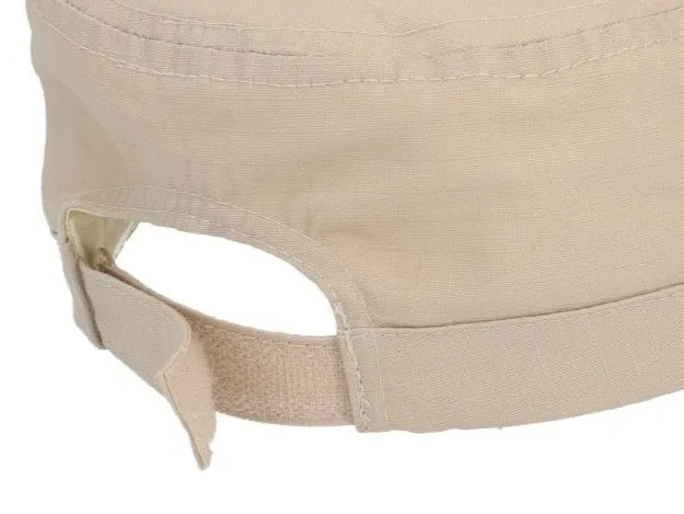 Riki Browns Cappello Militare in Cotone Ripstop, Visiera Regolabile, Beige, Taglia Unica - immagine 4