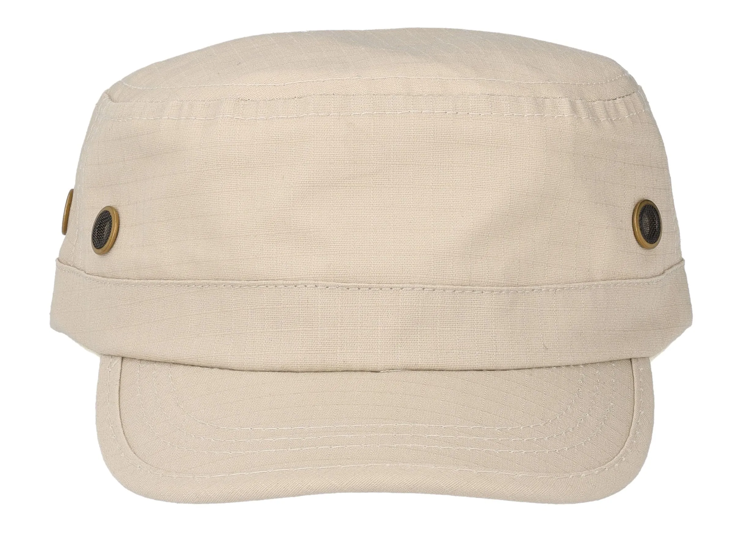 Riki Browns Cappello Militare in Cotone Ripstop, Visiera Regolabile, Beige, Taglia Unica - immagine 7