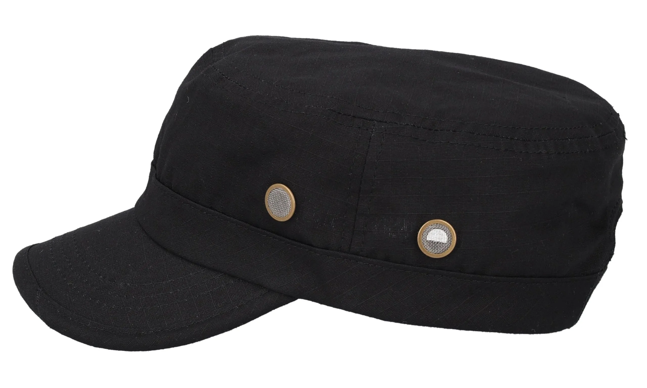 Riki Browns Cappello Militare in Cotone Ripstop, Nero, Taglia Unica - immagine 2