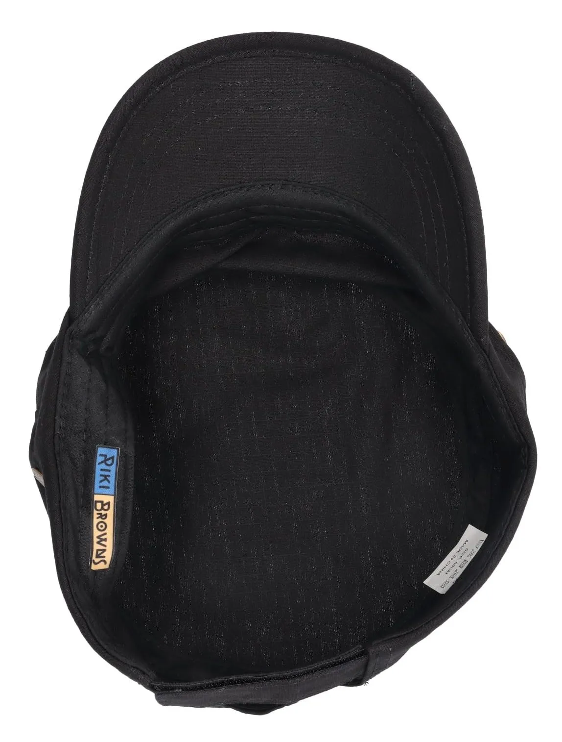 Riki Browns Cappello Militare in Cotone Ripstop, Nero, Taglia Unica - immagine 5