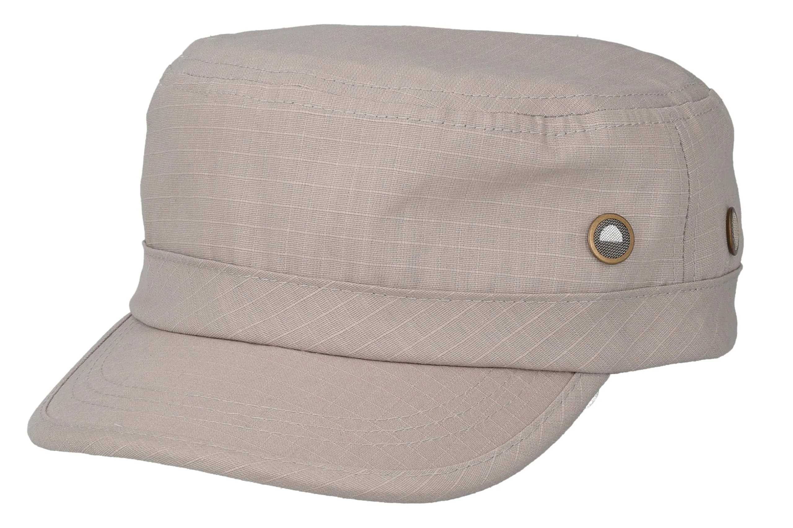 Riki Browns Cappello Militare in Cotone Ripstop, Grigio Chiaro, Taglia Unica - immagine 1