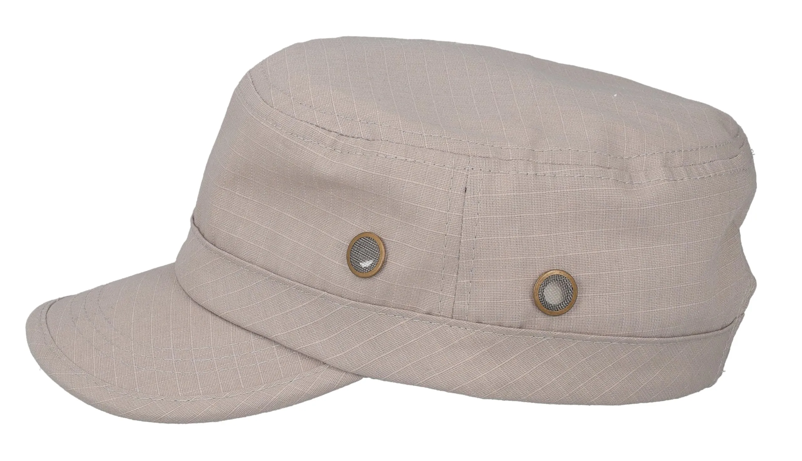 Riki Browns Cappello Militare in Cotone Ripstop, Grigio Chiaro, Taglia Unica - immagine 2