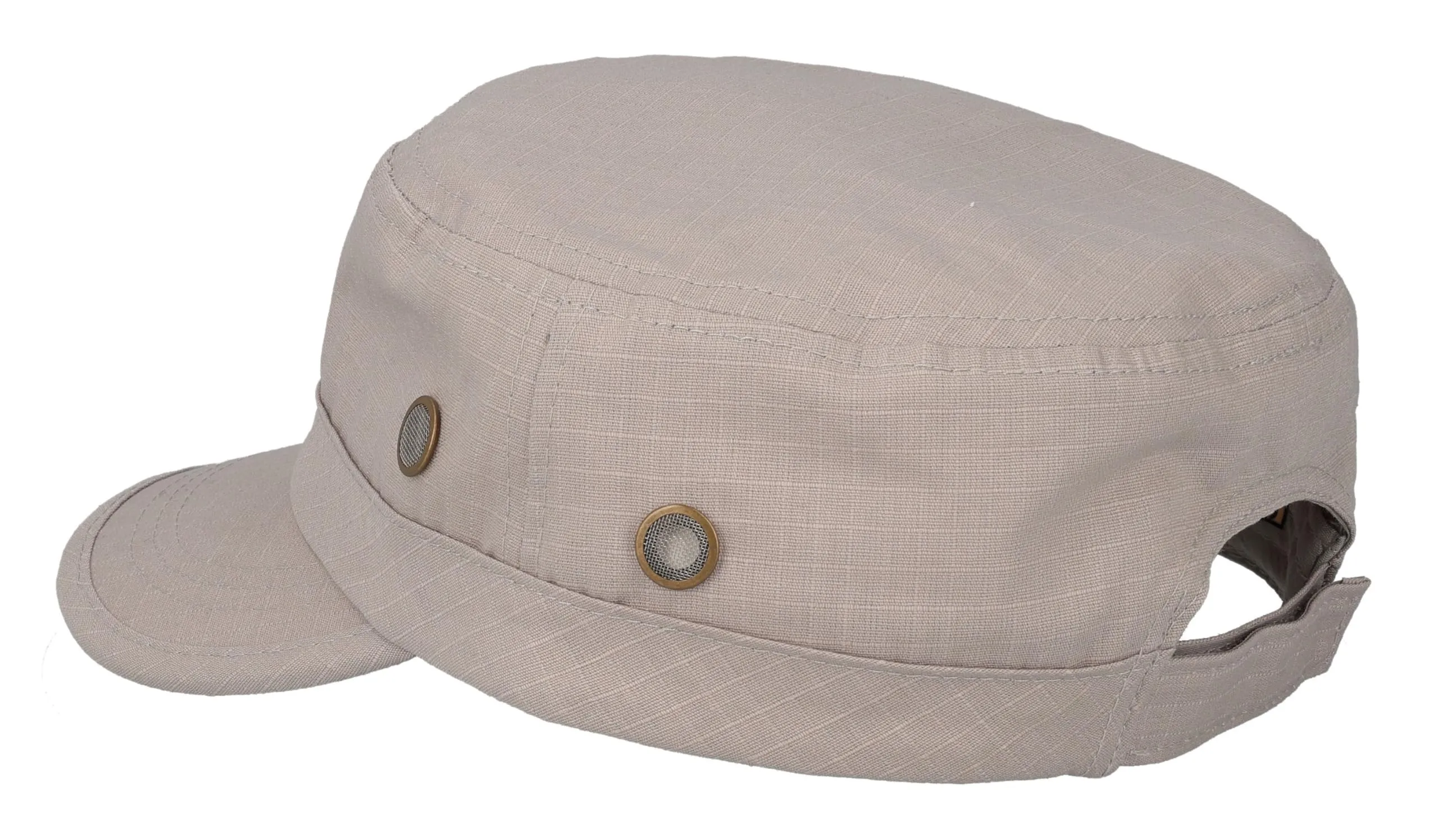 Riki Browns Cappello Militare in Cotone Ripstop, Grigio Chiaro, Taglia Unica - immagine 3
