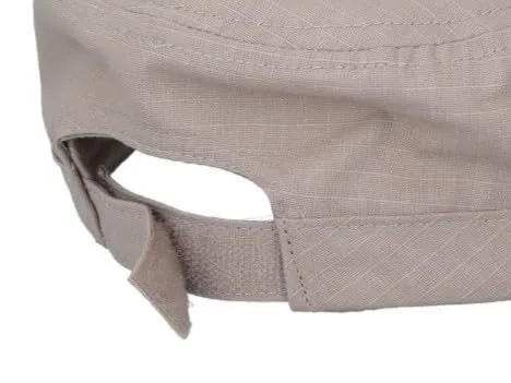 Riki Browns Cappello Militare in Cotone Ripstop, Grigio Chiaro, Taglia Unica - immagine 4