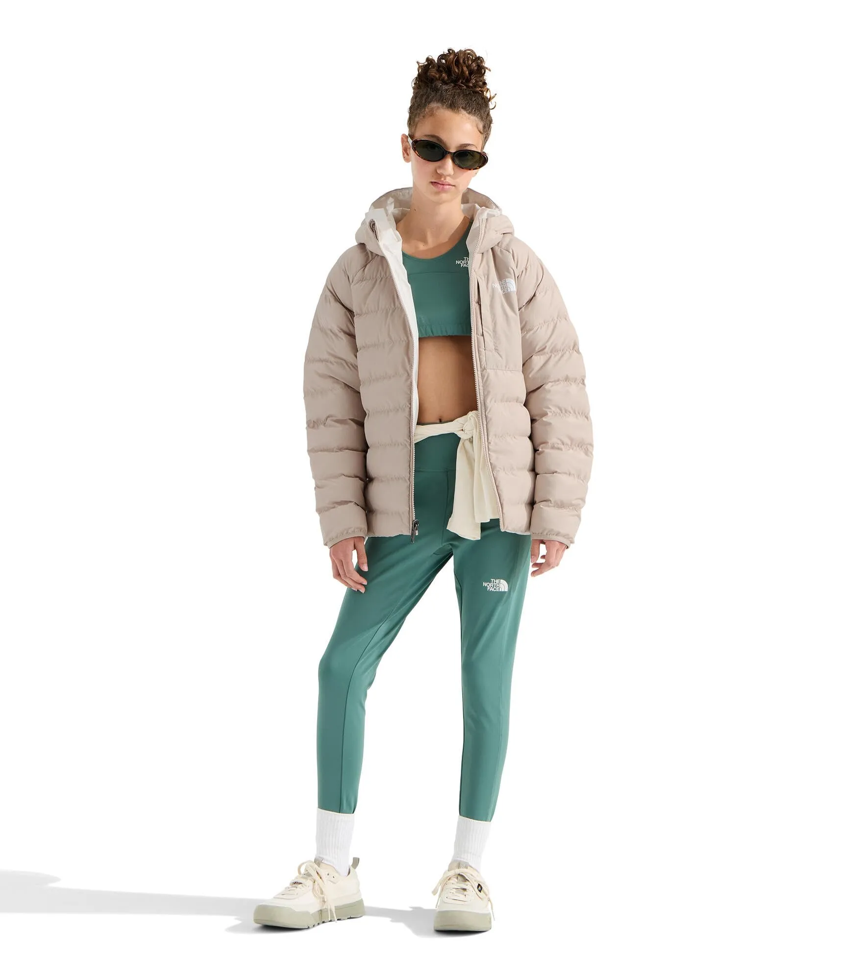 The North Face Reversible Perrito Hooded Jacket for Girls, Timeless Taupe, 12 anni - immagine 4