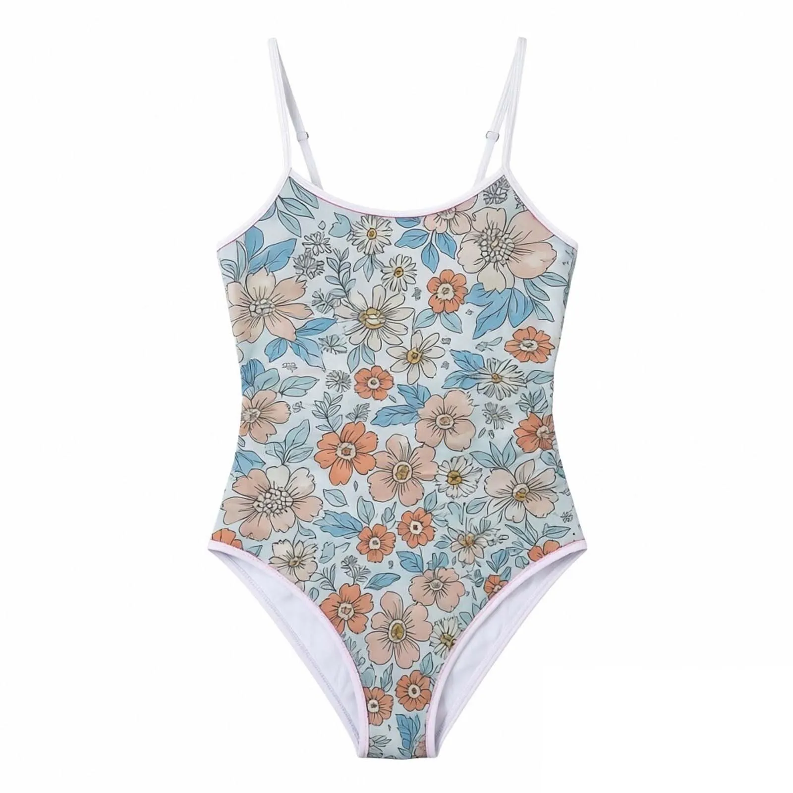 Vhersily Costume da Bagno Donna Intero Monokini Push Up Vita Alta Blu Chiaro - immagine 6