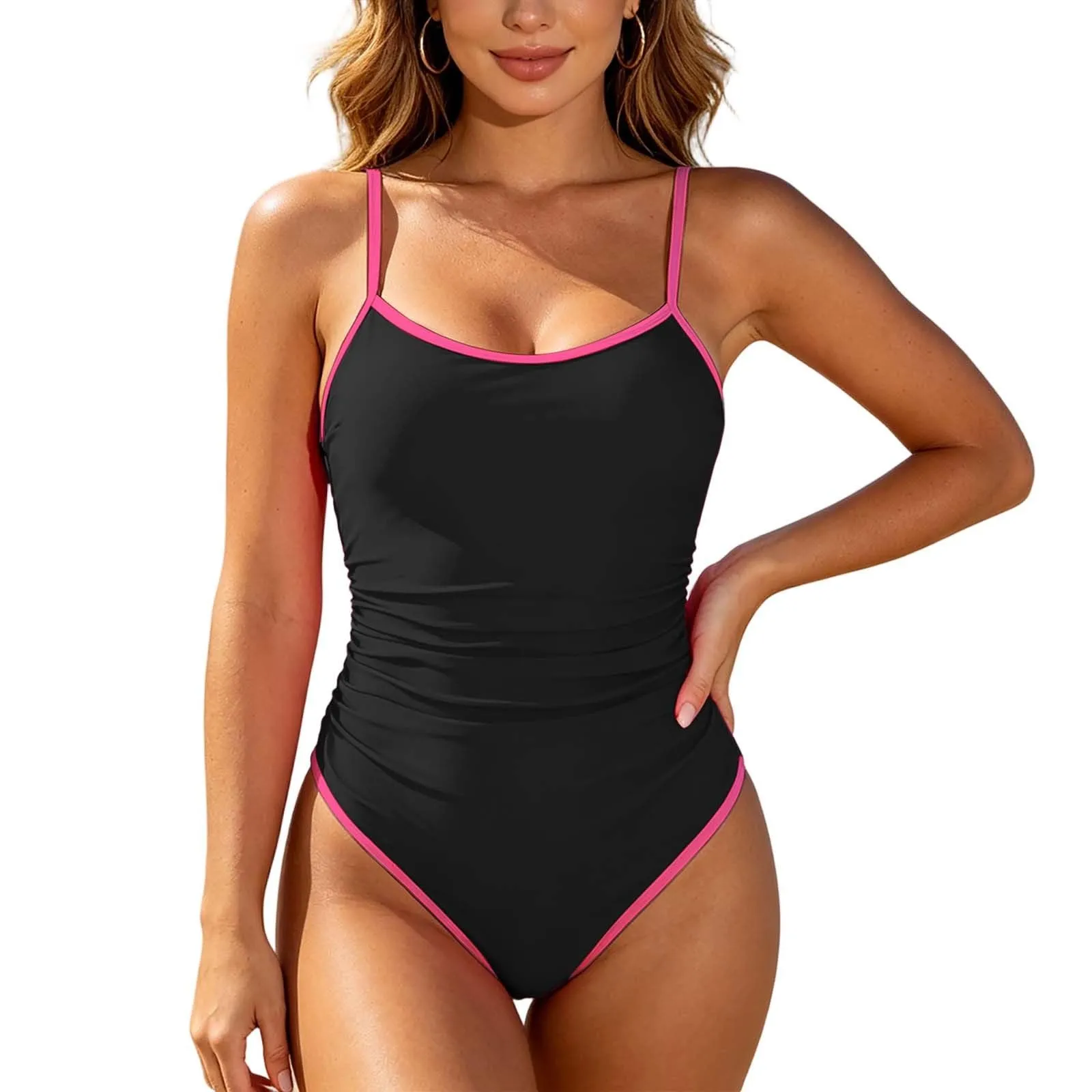 Vhersily Costume da Bagno Donna Intero Sexy Monokini Push Up Vita Alta - immagine 1