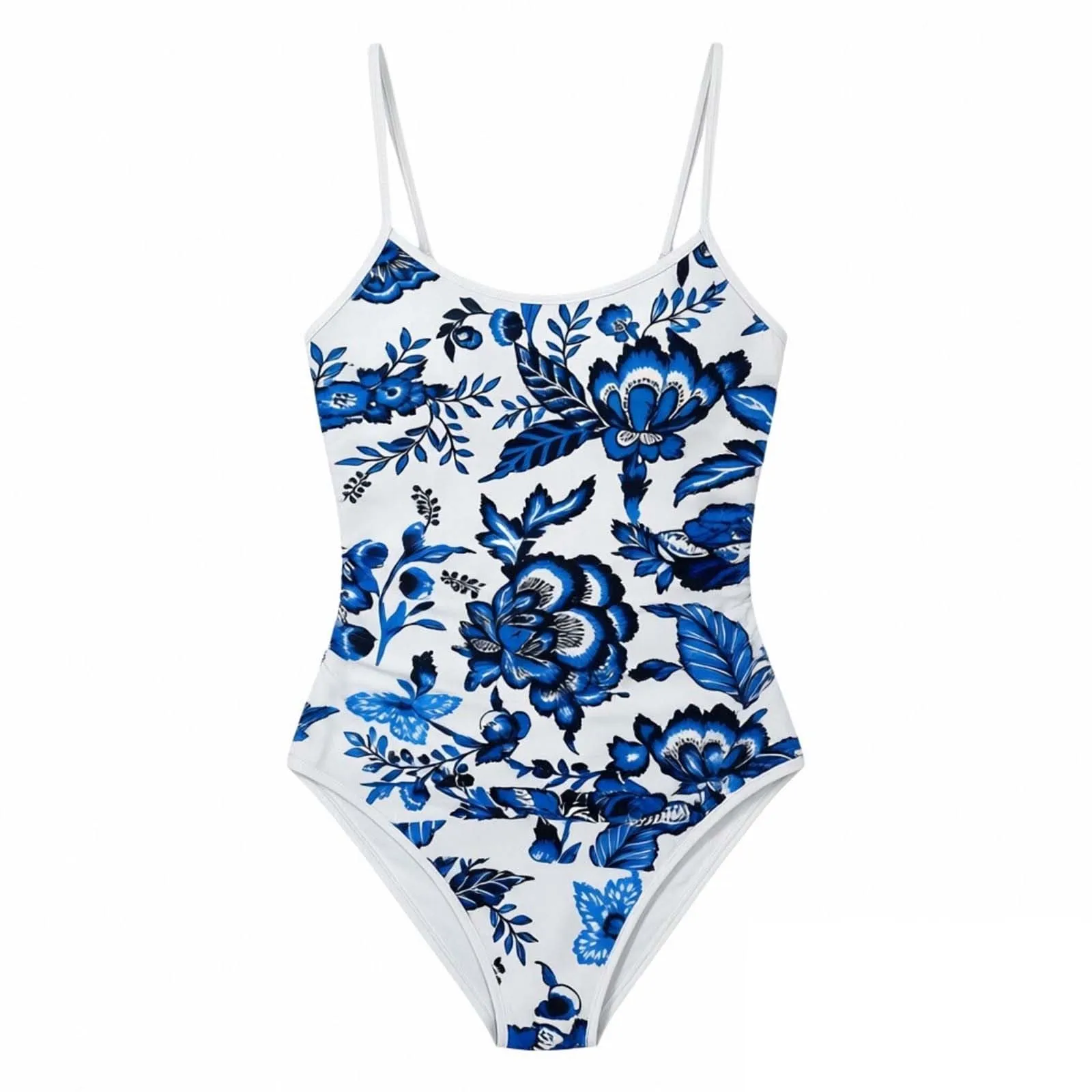 Vhersily 2026 Costume da Bagno Donna Intero Monokini Push Up Imbottito Vita Alta Blu - immagine 6