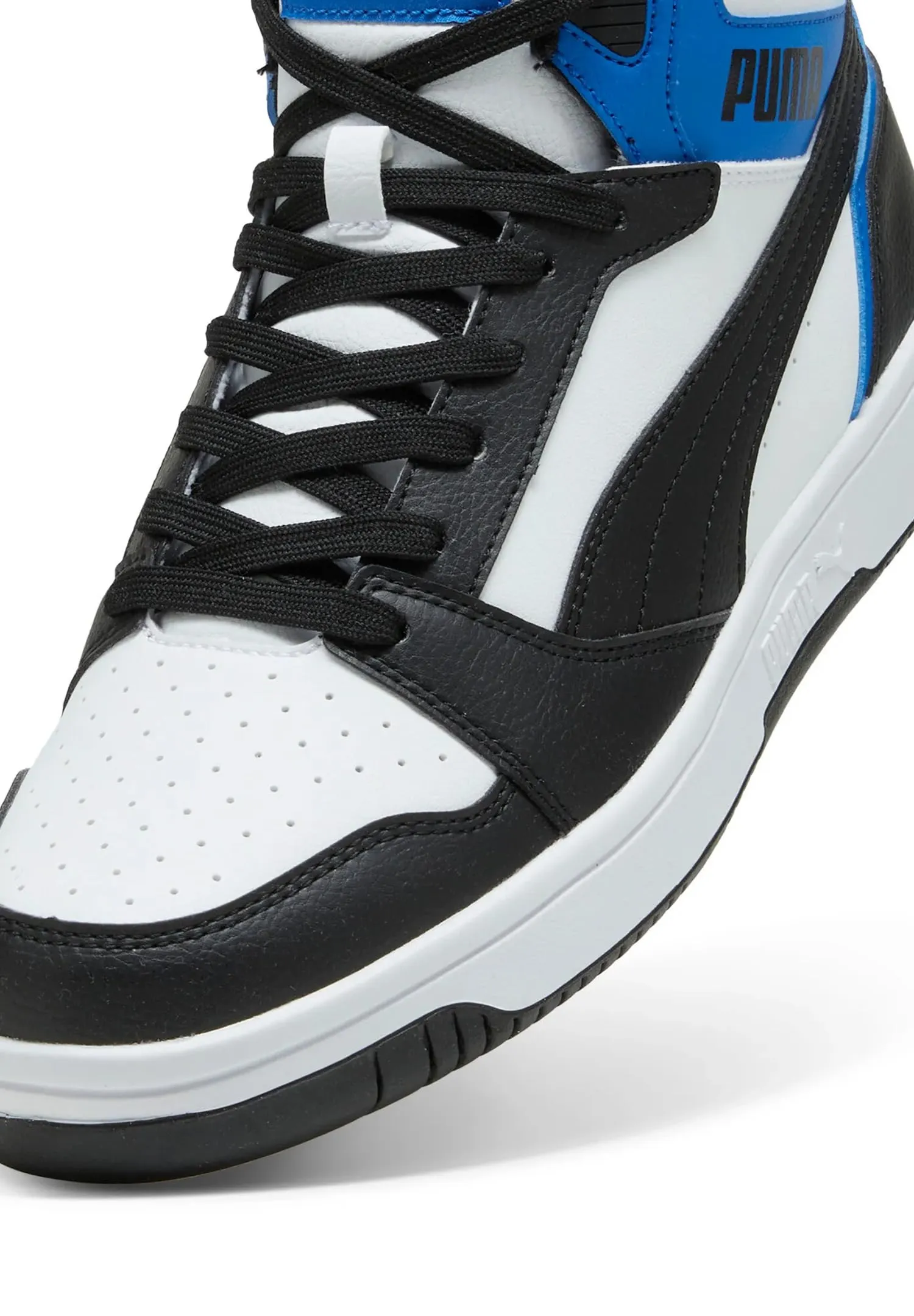 PUMA Rebound V6 Unisex Adult Sneakers, Black White Team Royal, 43 EU - immagine 2