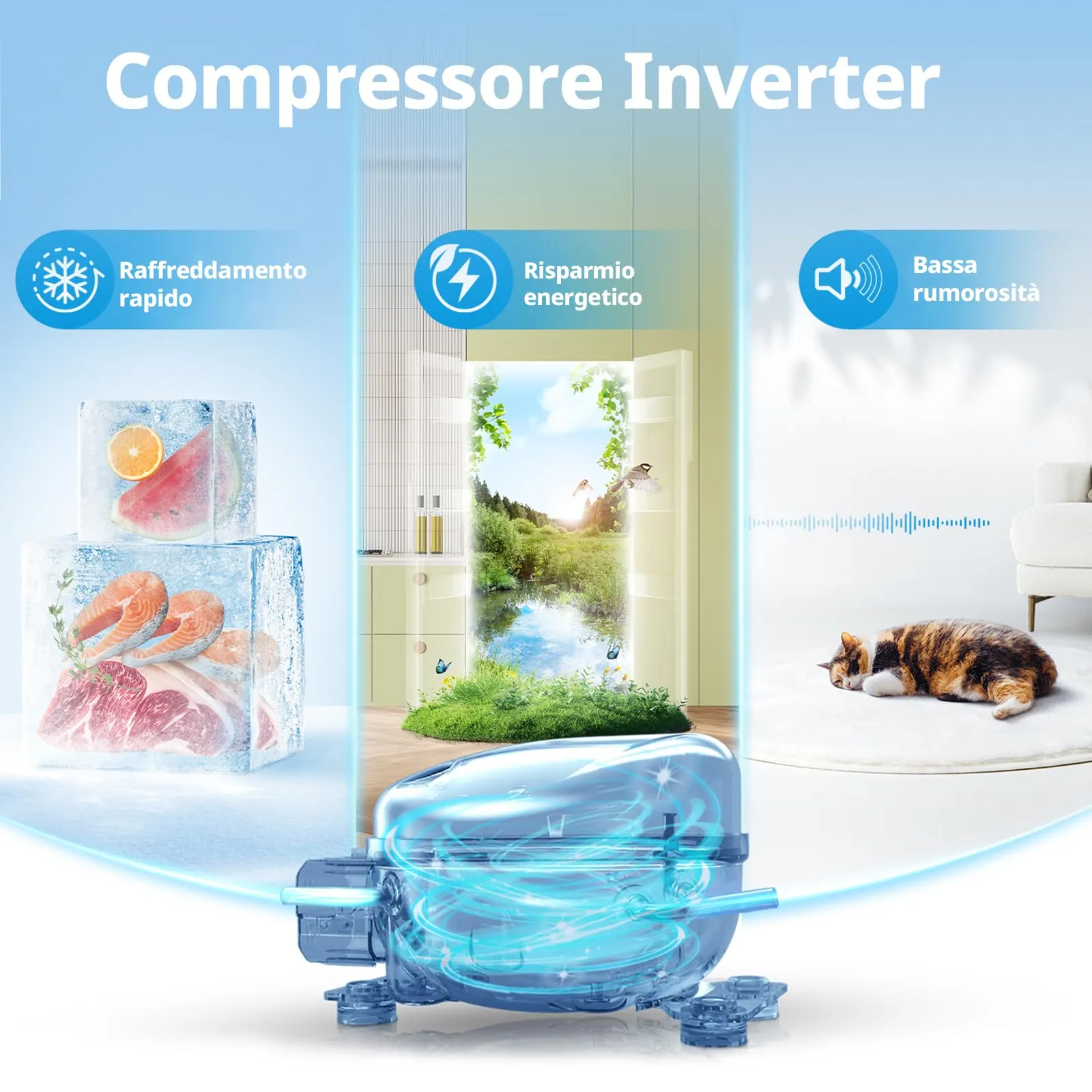 COMFEE' Congelatore a Cassetti Monoporta 88L, Bianco RCU83WH3EU(E) - immagine 4