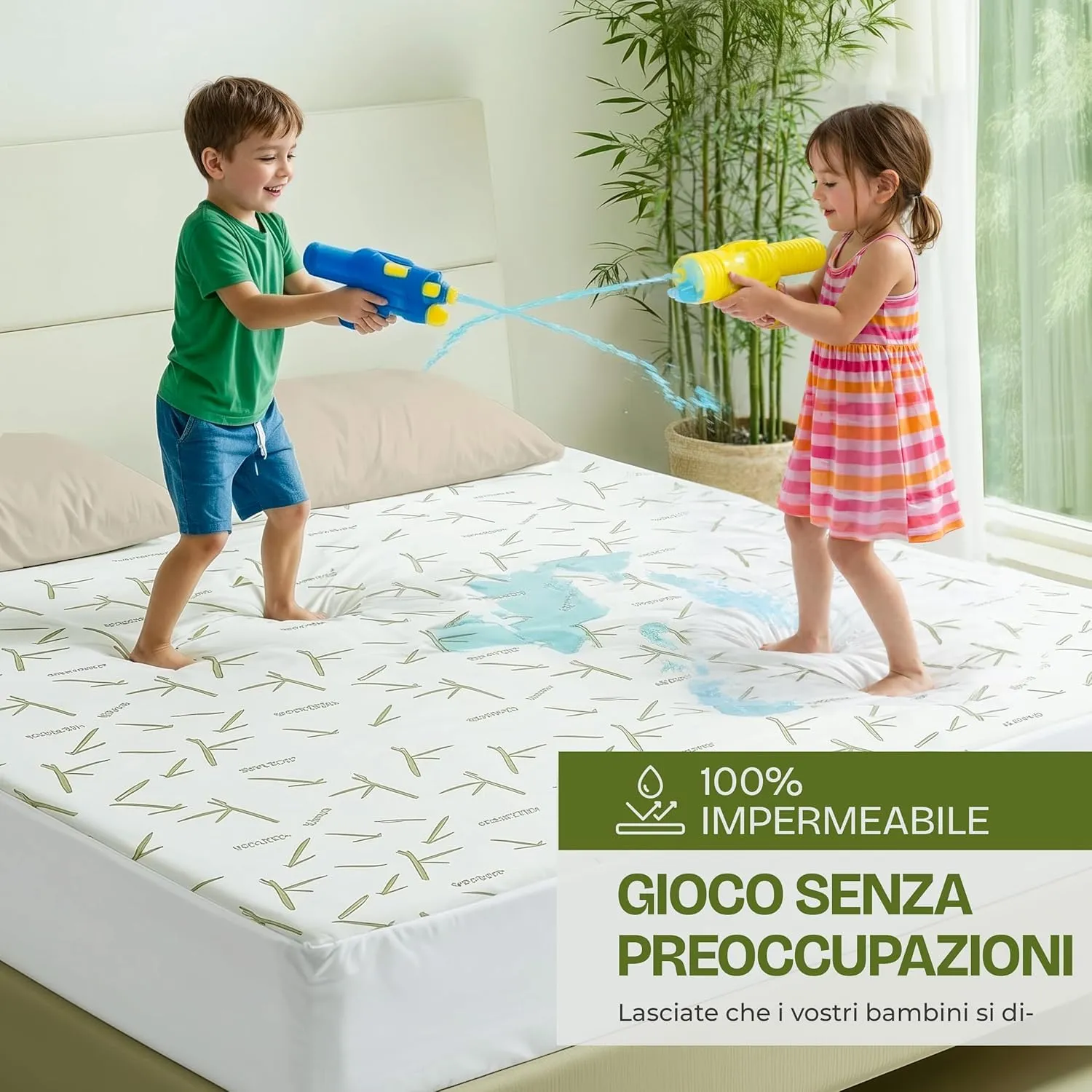 Utopia Bedding Coprimaterasso in Viscosa Impermeabile e Traspirante 160 x 200 x 30 cm, Set di 2 - immagine 5