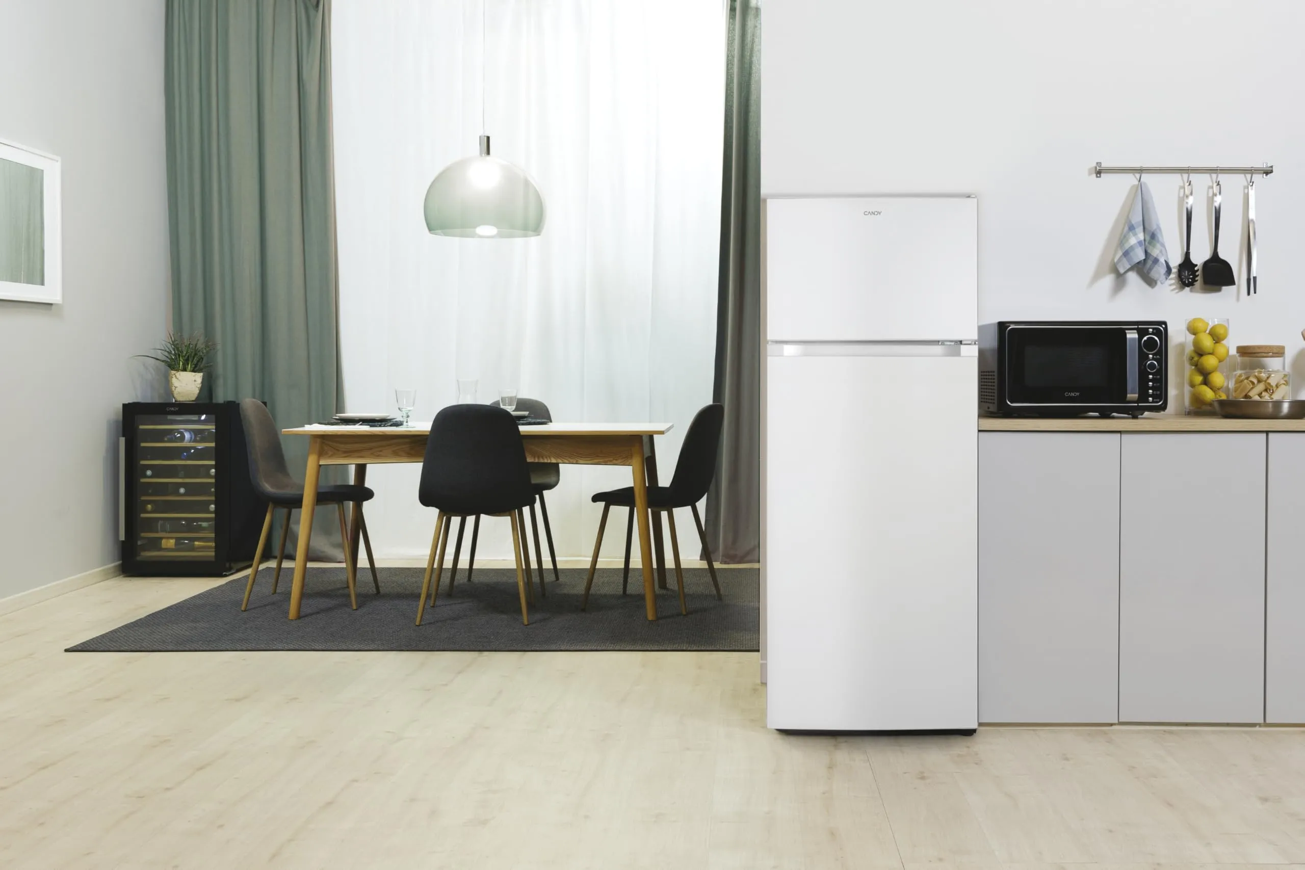 Candy Frigorifero Doppia Porta CDG1S514EW, 211 Litri, Bianco, 143x54x55,1cm - immagine 2