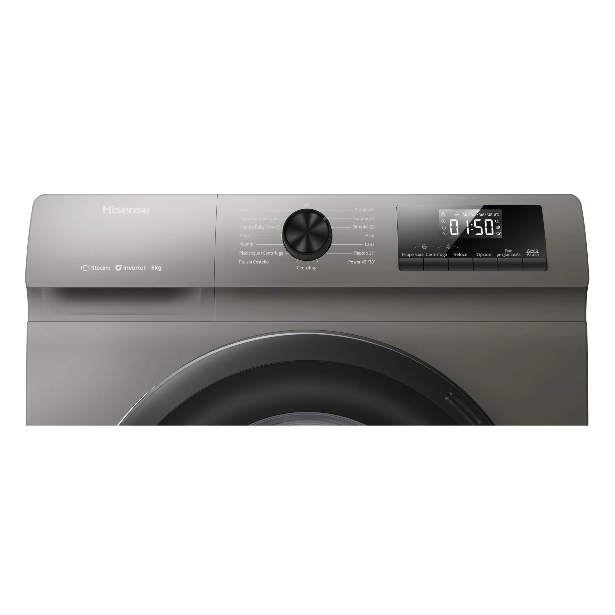 Hisense WF1Q8041BT Lavatrice 8 kg Classe A-20% Steam Wash Motore Inverter - immagine 11