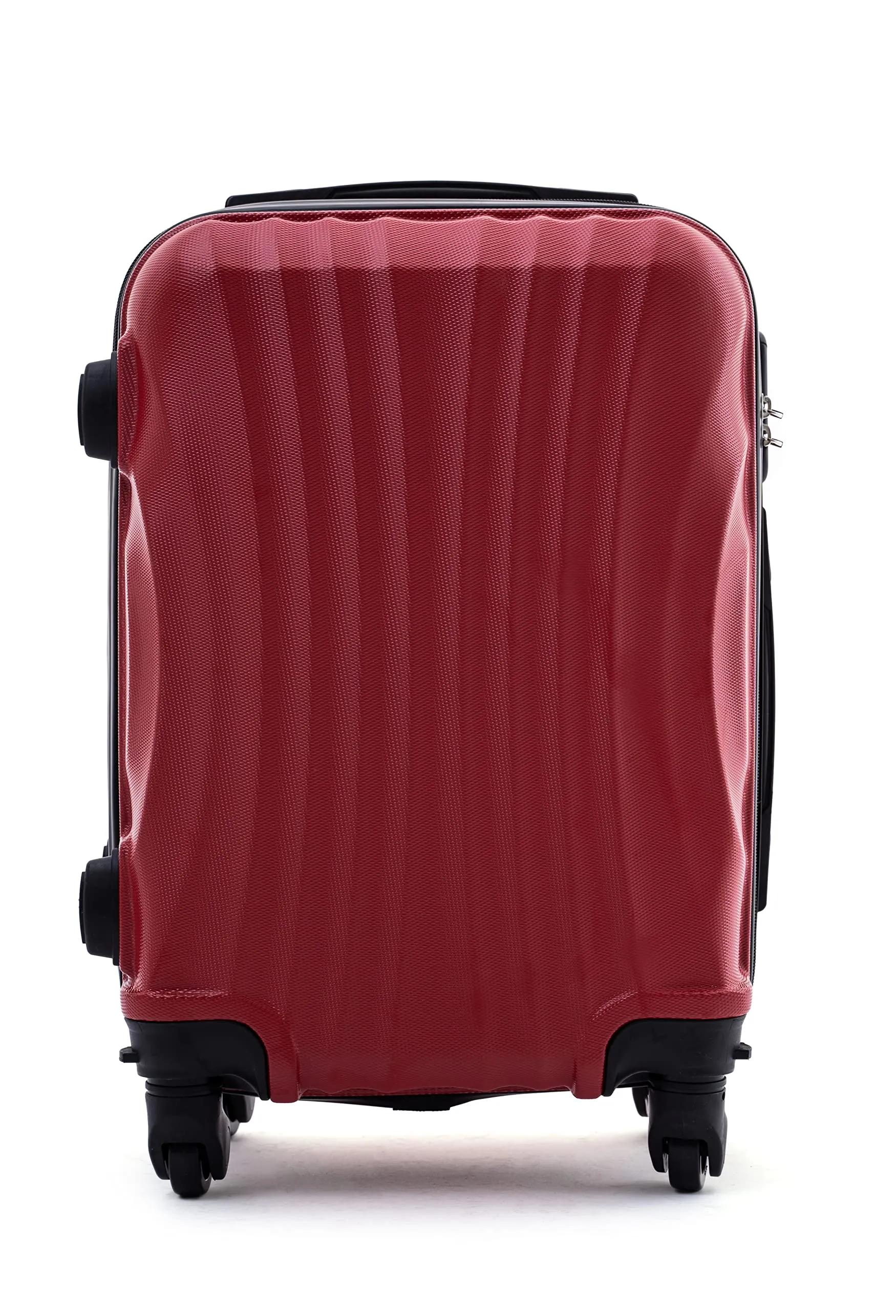 R.Leone Ryanair Trolley Bagaglio a Mano 55x40x20 cm 4 Ruote Rimovibili in ABS 20373N Rosso - immagine 3