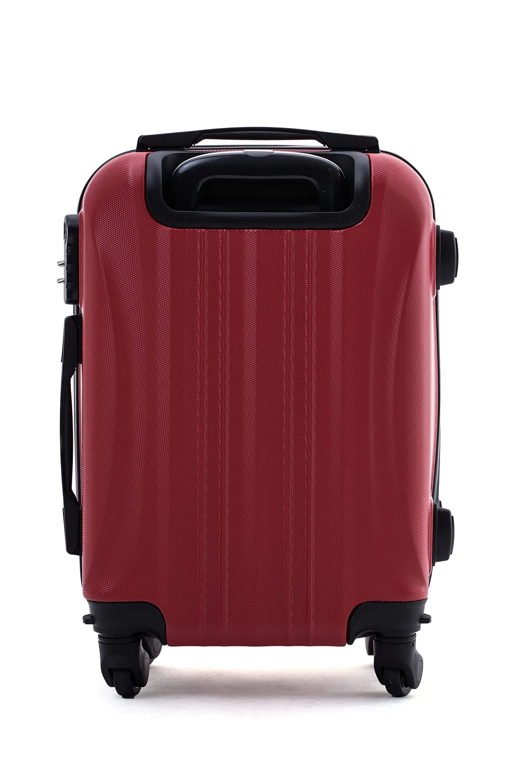 R.Leone Ryanair Trolley Bagaglio a Mano 55x40x20 cm 4 Ruote Rimovibili in ABS 20373N Rosso - immagine 4