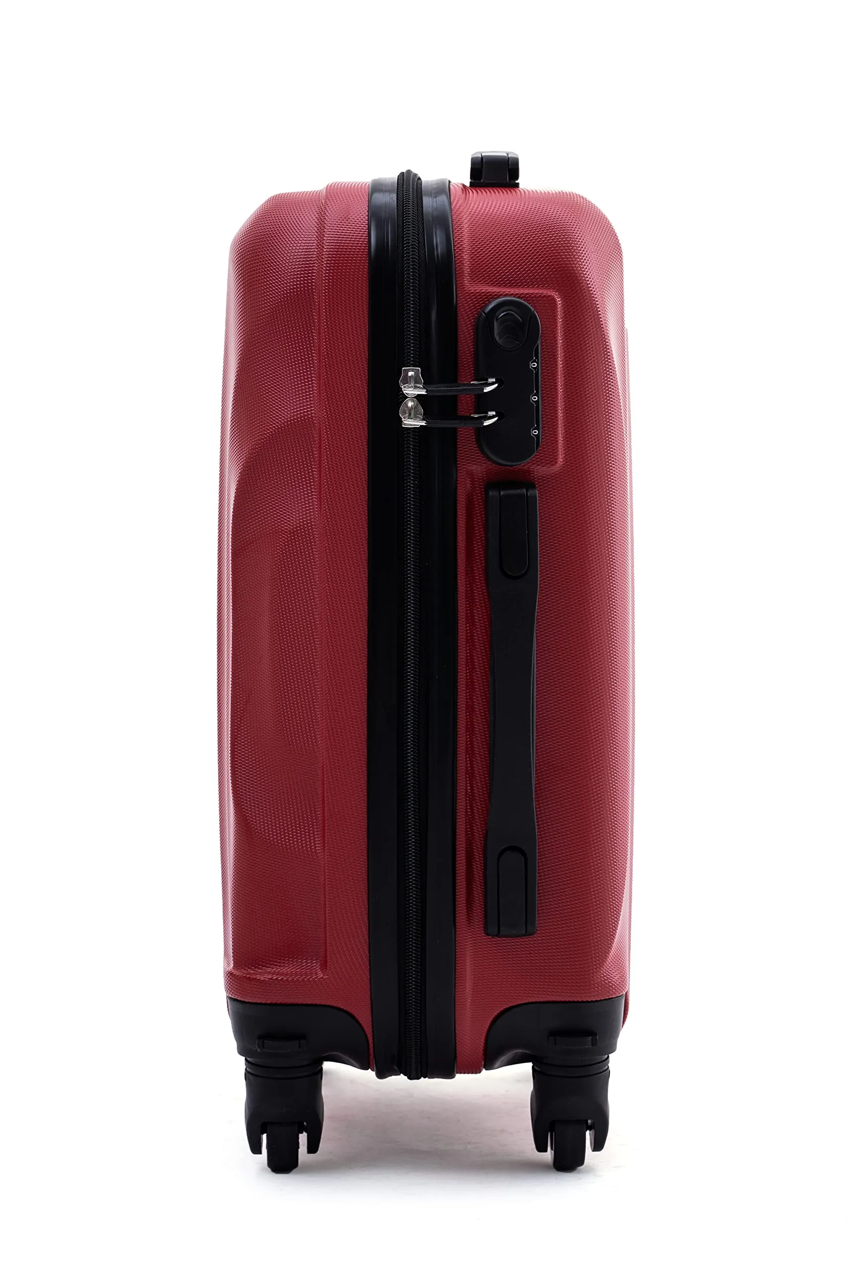 R.Leone Ryanair Trolley Bagaglio a Mano 55x40x20 cm 4 Ruote Rimovibili in ABS 20373N Rosso - immagine 5