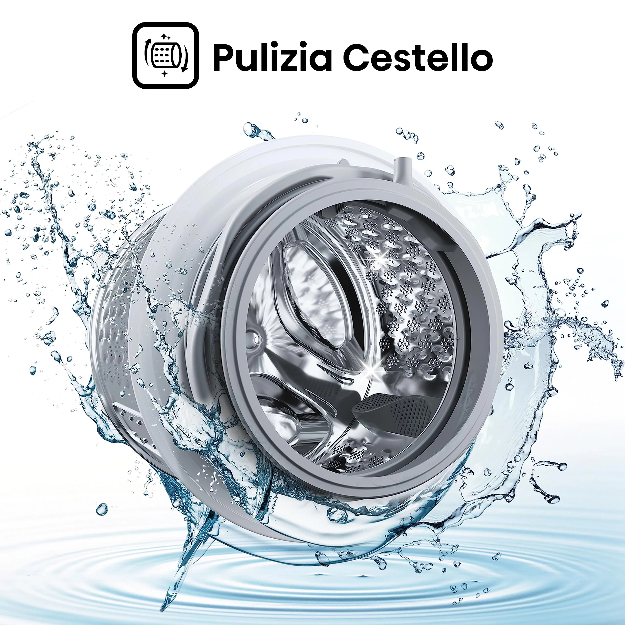 Hisense WFQP801419VM Lavatrice a Carica Frontale 8 Kg con Vapore e Motore Inverter, Bianco - immagine 6