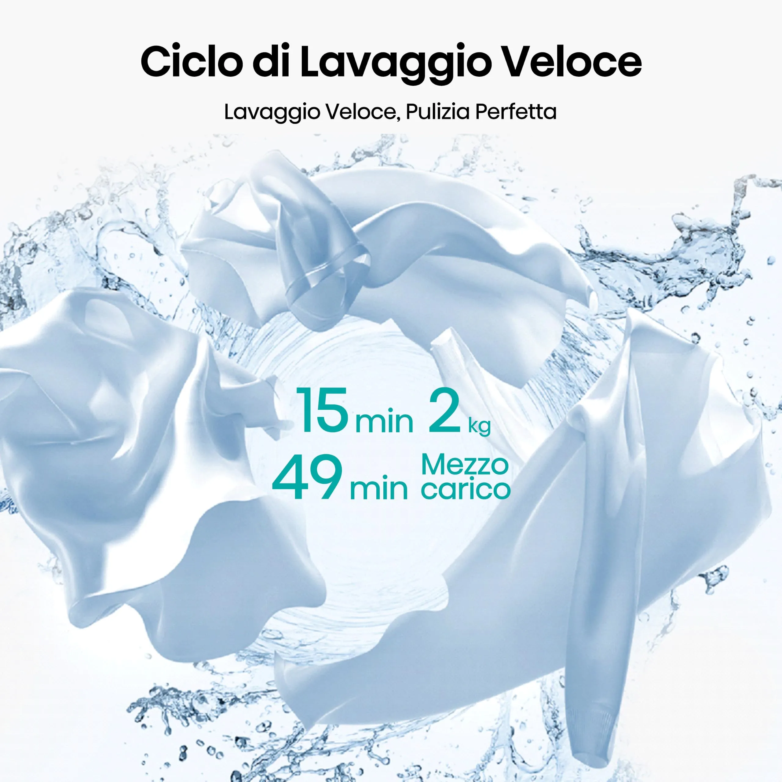 Hisense WF1I9042BWP Lavatrice a Carica Frontale 9 kg, Classe A-20%, Bianco - immagine 7