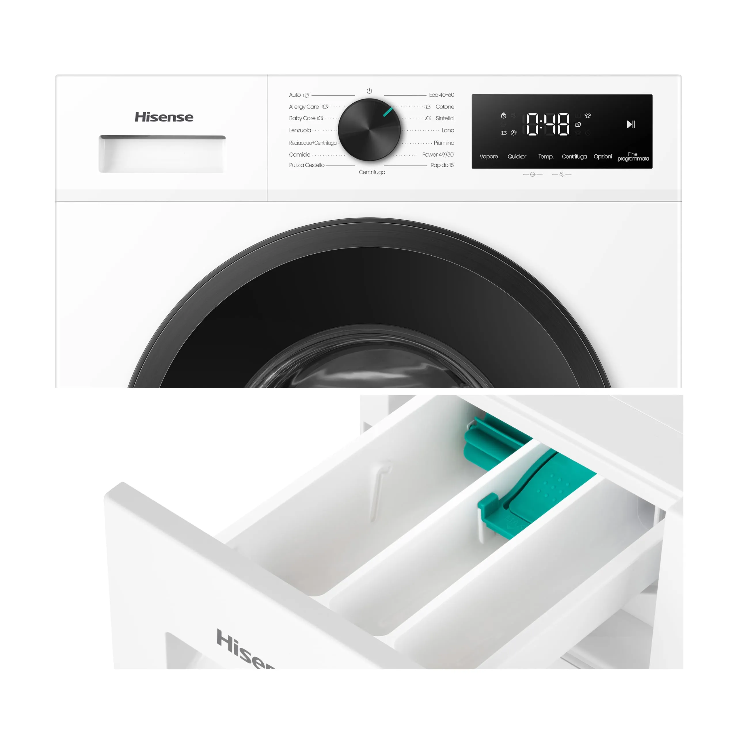 Hisense WF1I9042BWP Lavatrice a Carica Frontale 9 kg, Classe A-20%, Bianco - immagine 12