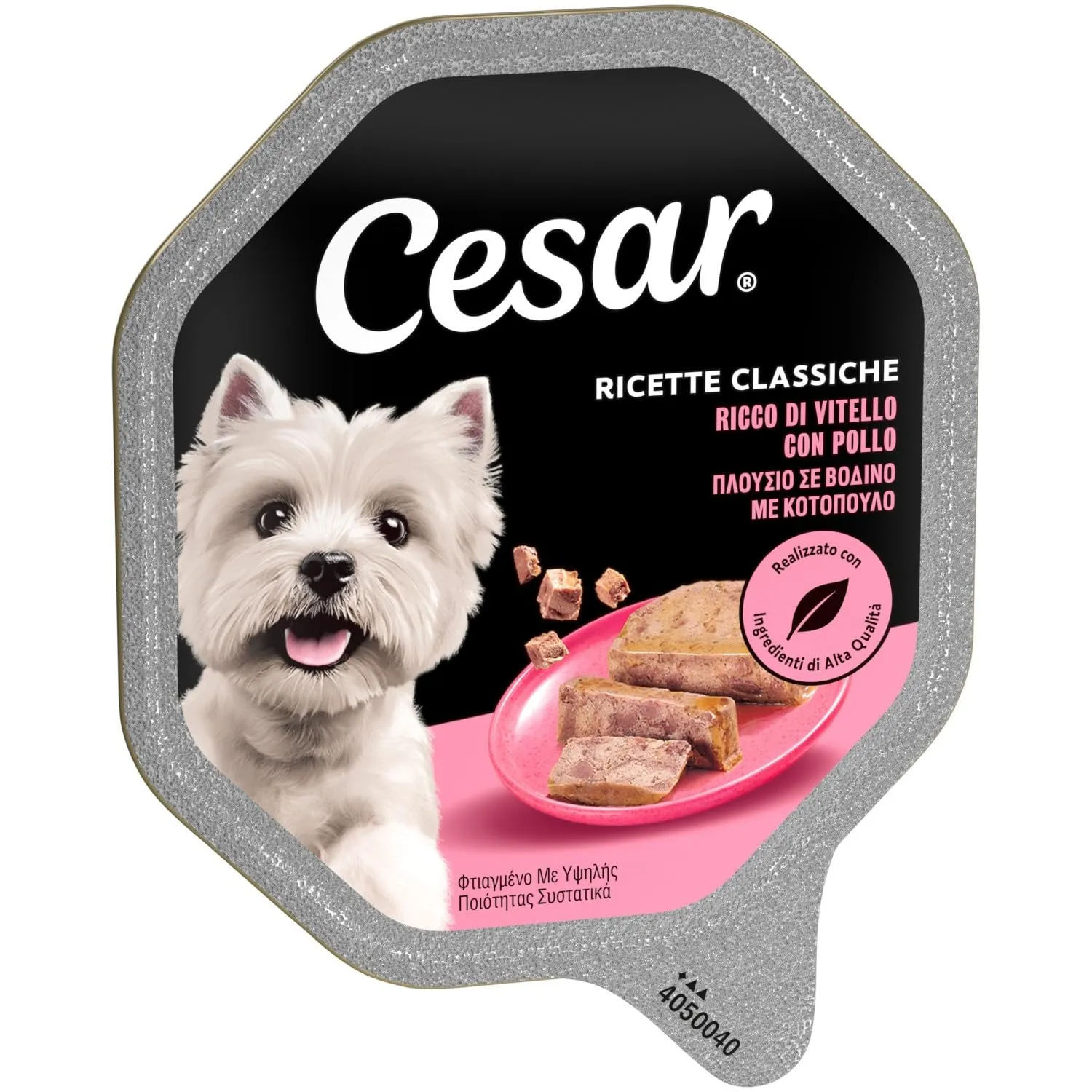 Cesar Ricette Classiche Cibo Umido per Cani, Patè con Vitello e Pollo, 14 Vaschette da 150 g - immagine 2