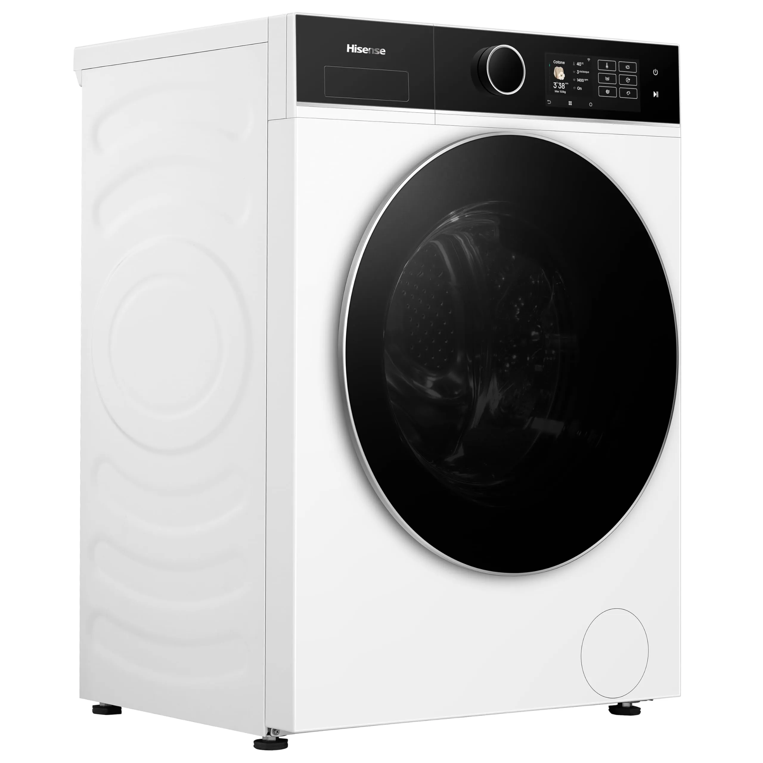 Hisense WF5I1045BWQ Lavatrice a Carica Frontale 10.5 kg, Classe A-40%, 1400 rpm, AutoDose, Vapore, Display Touch - immagine 13