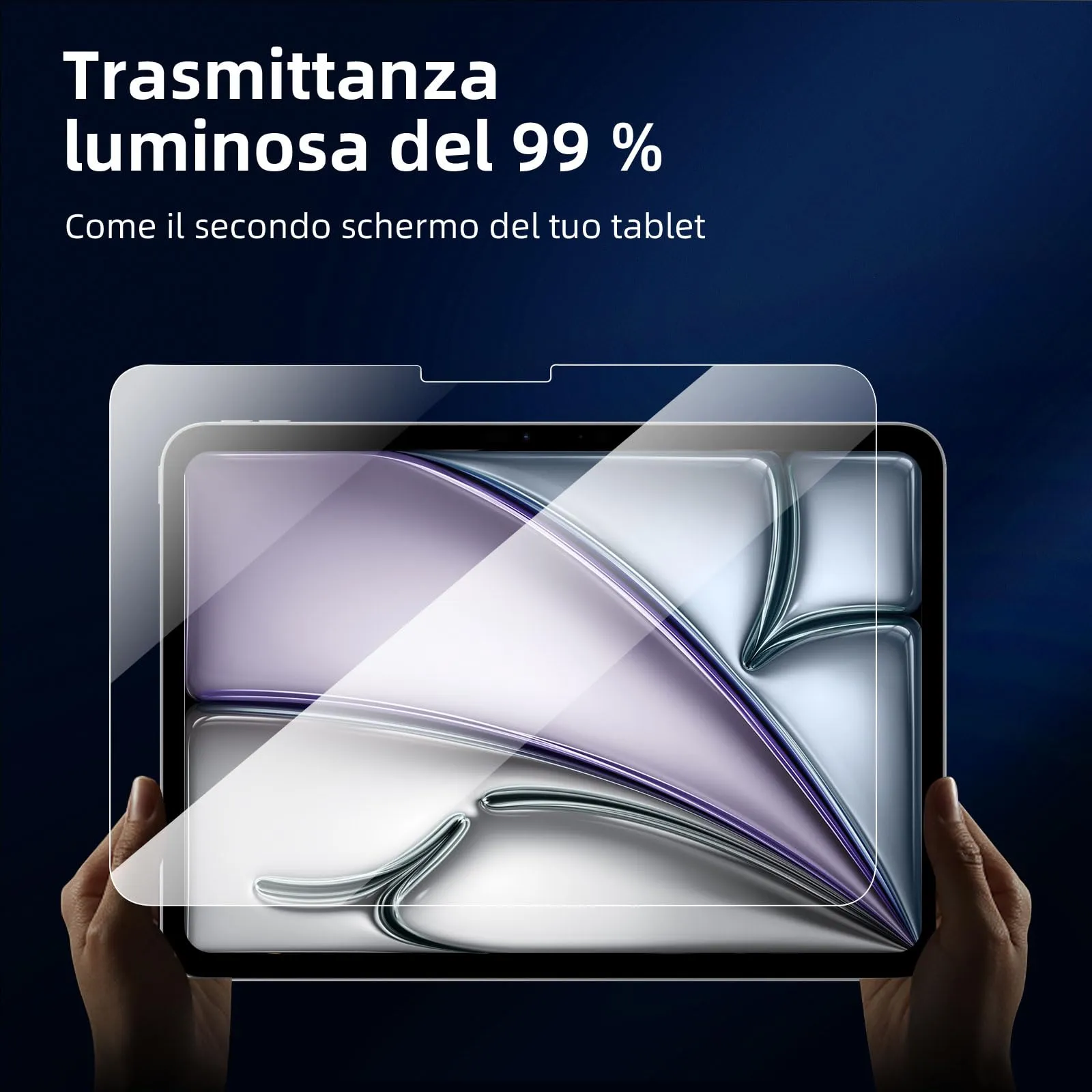 NEW'C Pellicola in Vetro Temperato per iPad Air 11 pollici (M4) 2024 - immagine 7