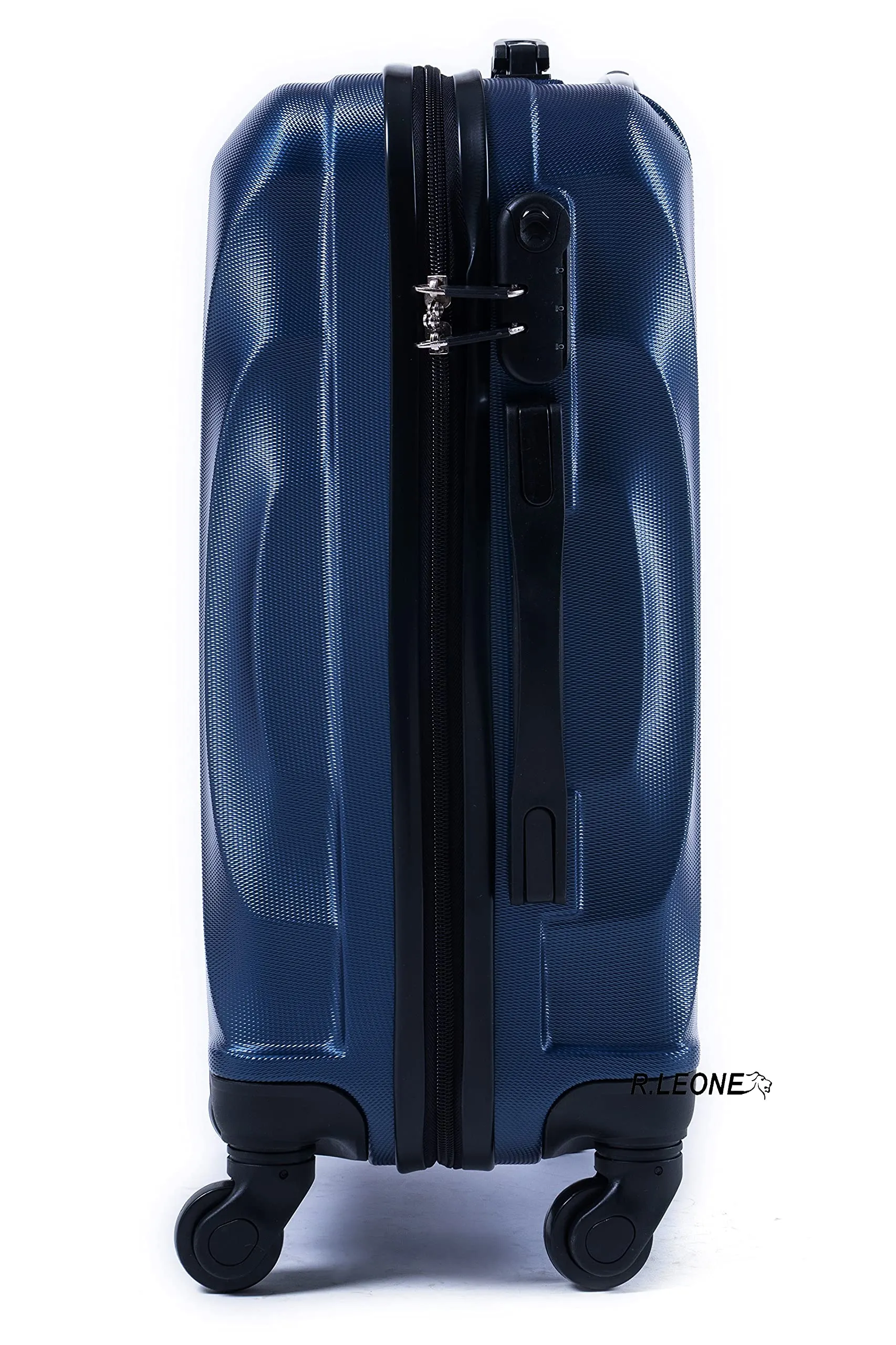 R.Leone Ryanair Trolley Bagaglio a Mano 55x40x20 cm 4 Ruote Rimovibili ABS 20373N - Blu Navy - immagine 5