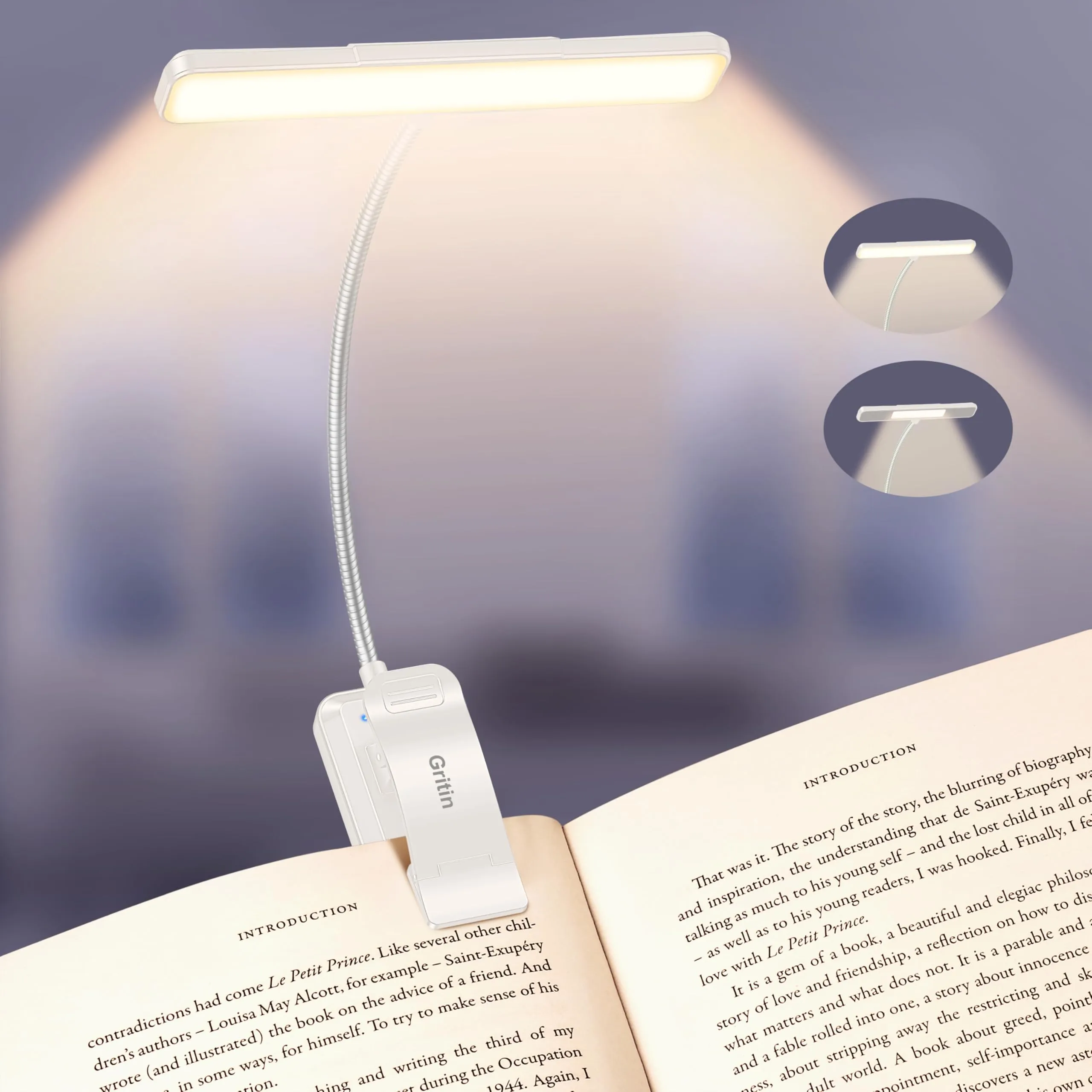 Gritin 2026 2a Gen Luce per Lettura con 32 LED Spettro Completo - immagine 1