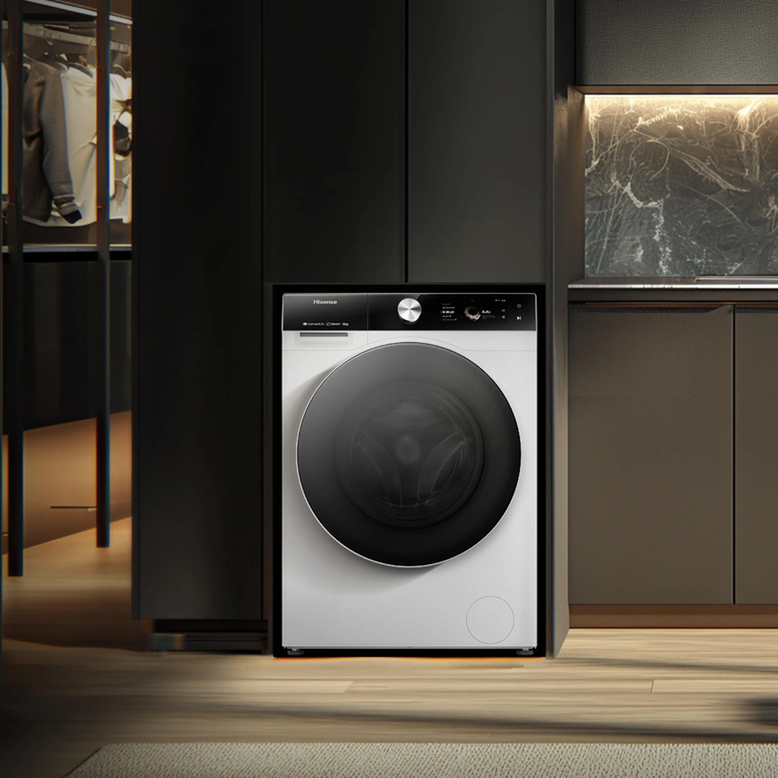 Hisense WF7S1247BW Lavatrice a Carica Frontale 12 kg, Classe A-20%, 1400 rpm, Autodose, AI Wash, Vapore - immagine 8