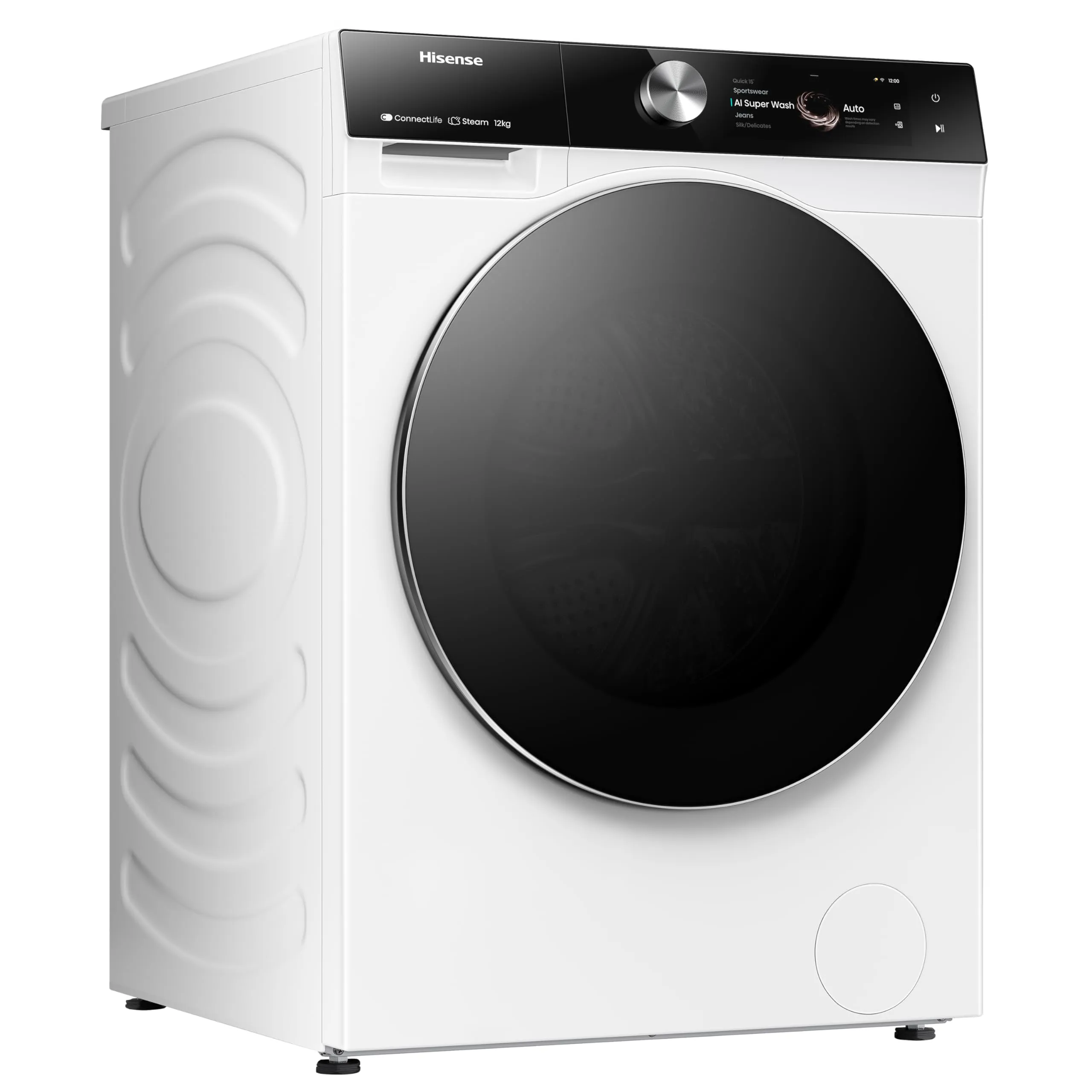 Hisense WF7S1247BW Lavatrice a Carica Frontale 12 kg, Classe A-20%, 1400 rpm, Autodose, AI Wash, Vapore - immagine 11