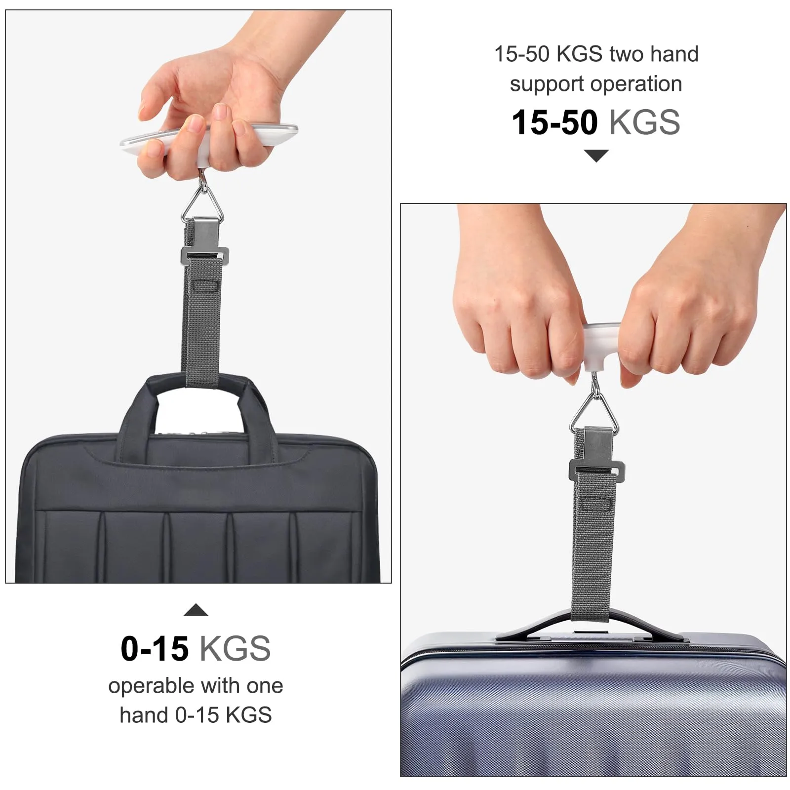 Blendura Bilancia Digitale per Valigie da Viaggio 50 kg con Gancio - immagine 3