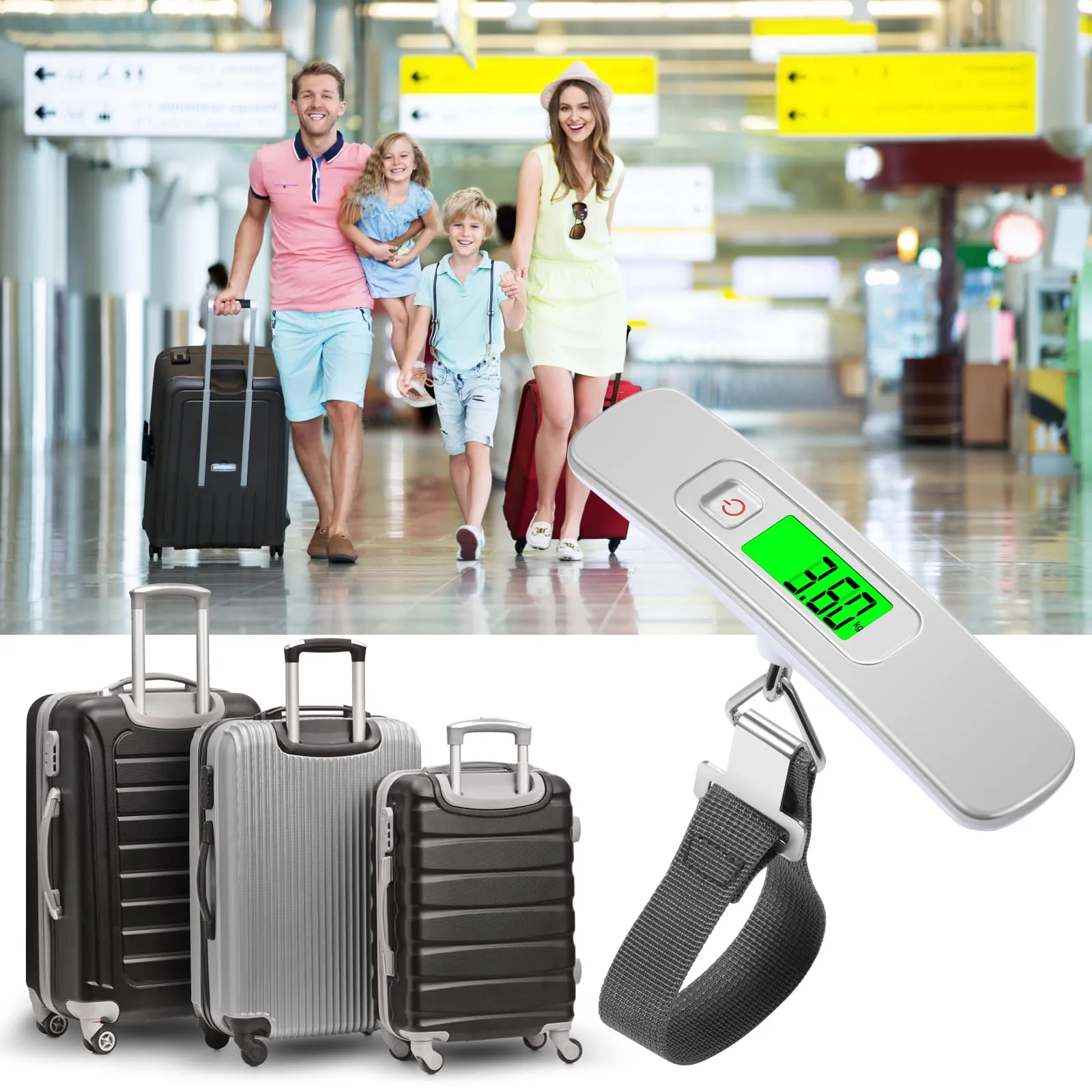 Blendura Bilancia Digitale per Valigie da Viaggio 50 kg con Gancio - immagine 4