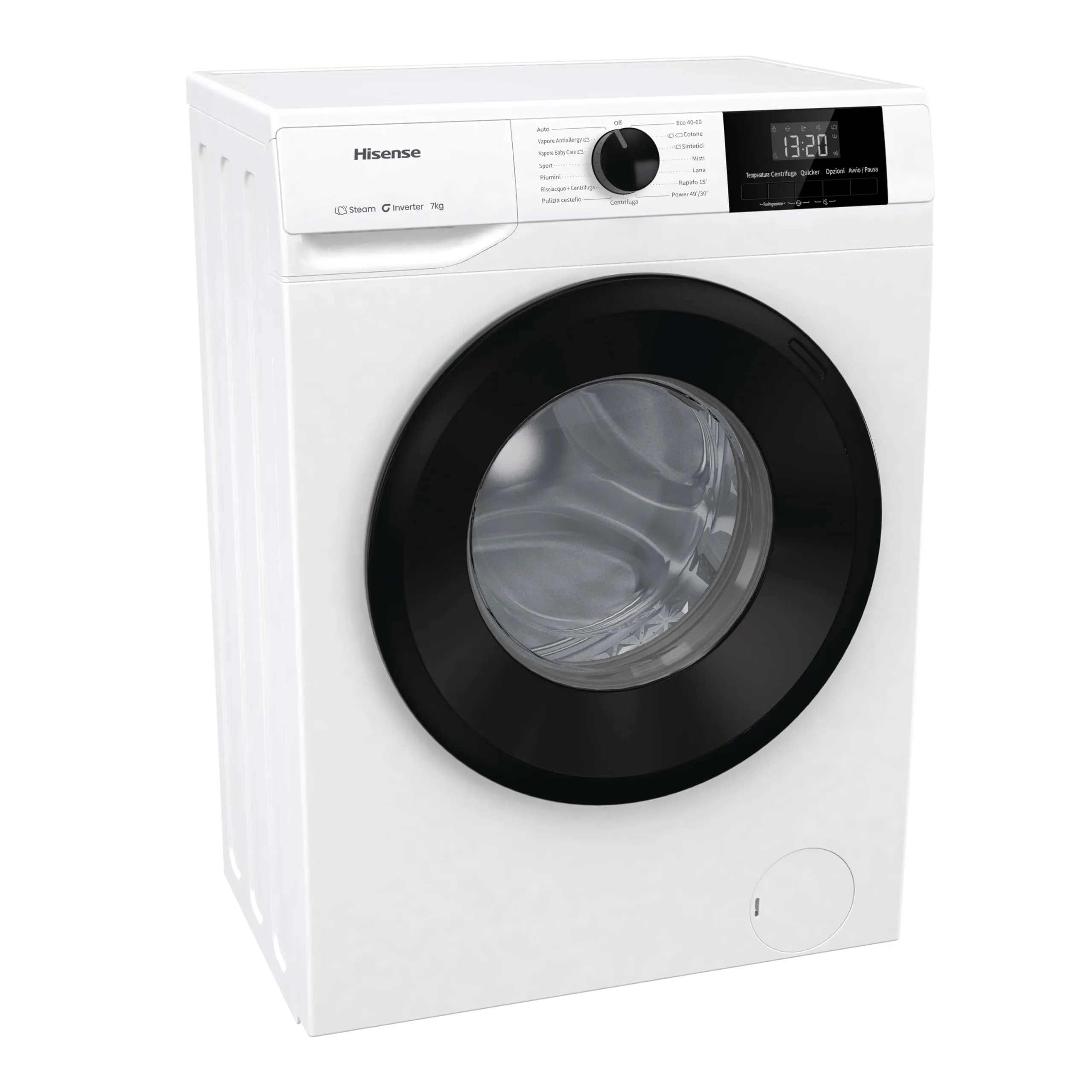 Hisense WF1G7021BW Lavatrice Slim a Carica Frontale 7 kg, Classe B, Bianco - immagine 7